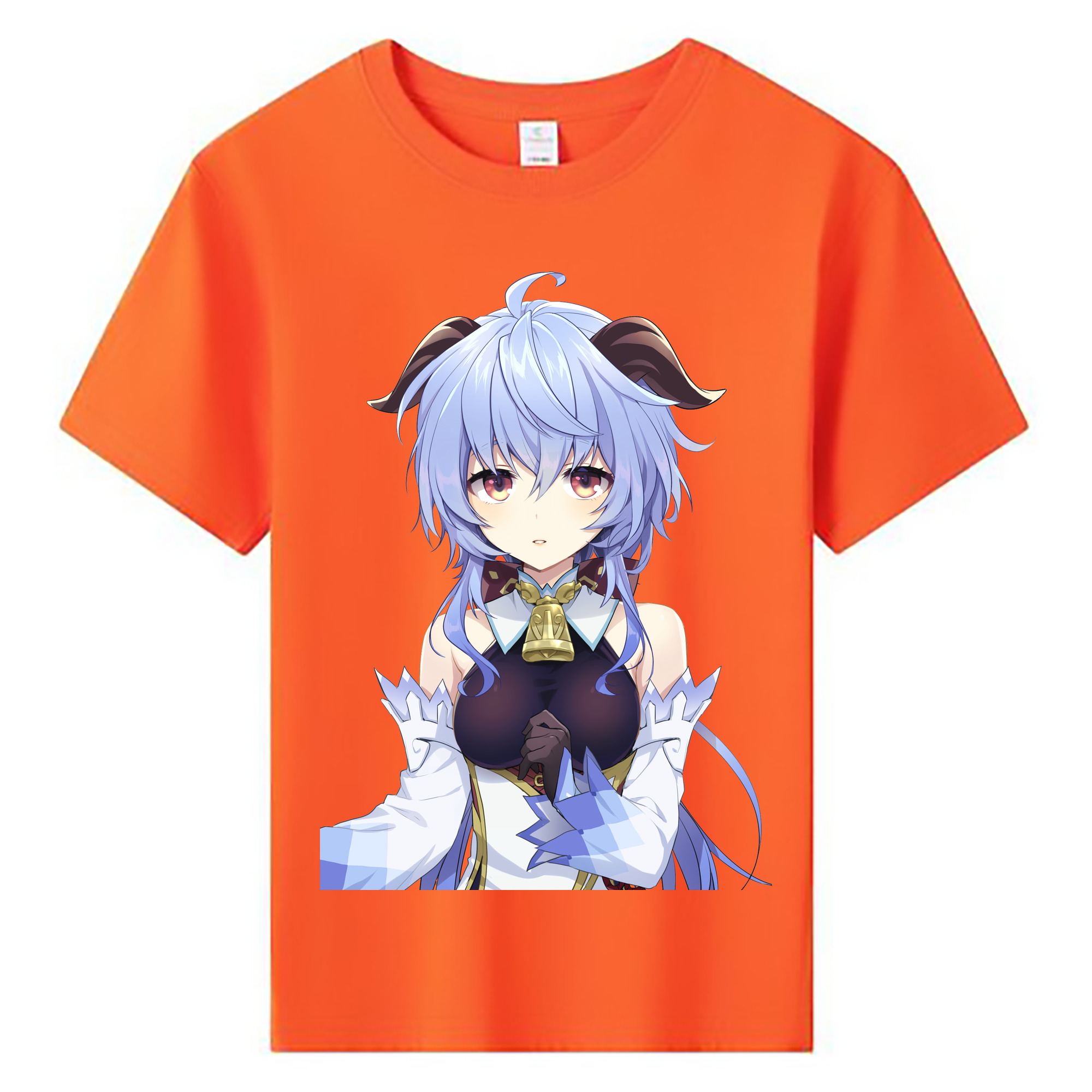 げんし神 甘雨 かんう genshin Ganyu 綿100％キッズTシャツ（フロントプリント）