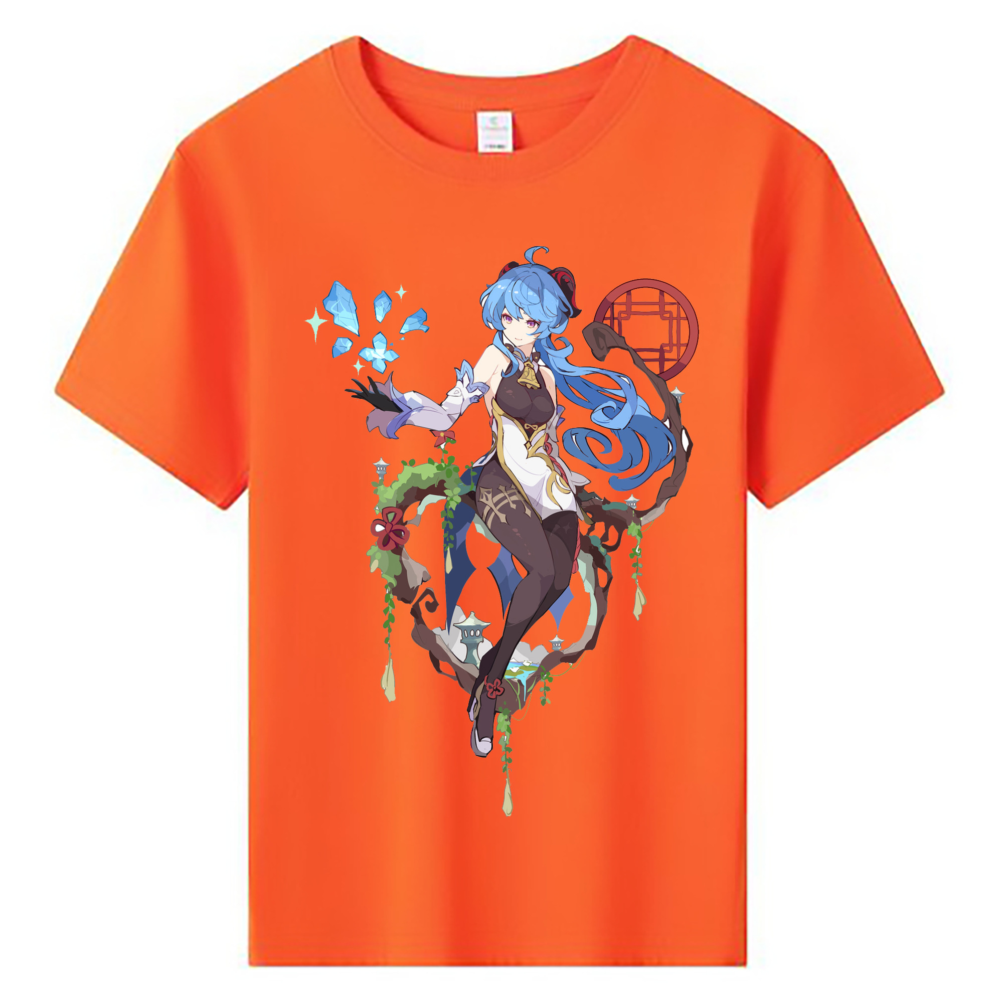 げんし神 甘雨 かんう genshin Ganyu 綿100％キッズTシャツ（フロントプリント）