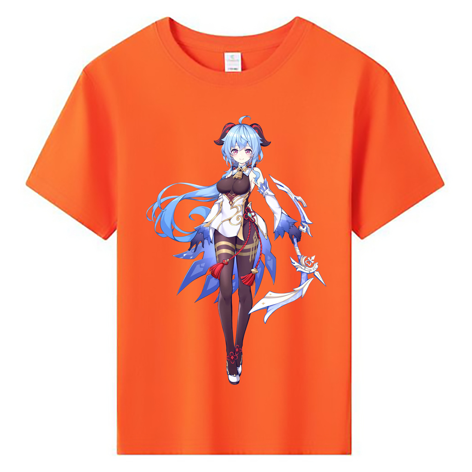 げんし神 甘雨 かんう genshin Ganyu 綿100％キッズTシャツ（フロントプリント）