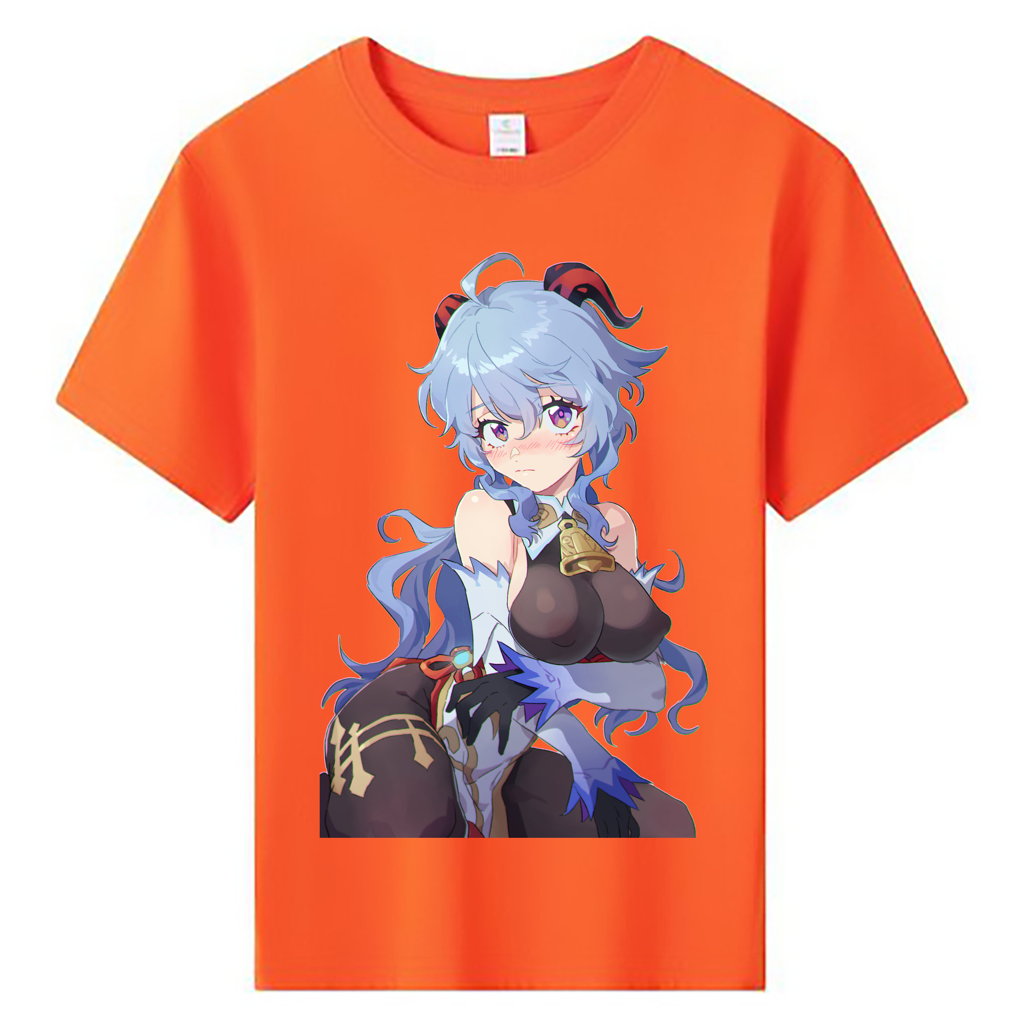 げんし神 甘雨 かんう genshin Ganyu 綿100％キッズTシャツ（フロントプリント）