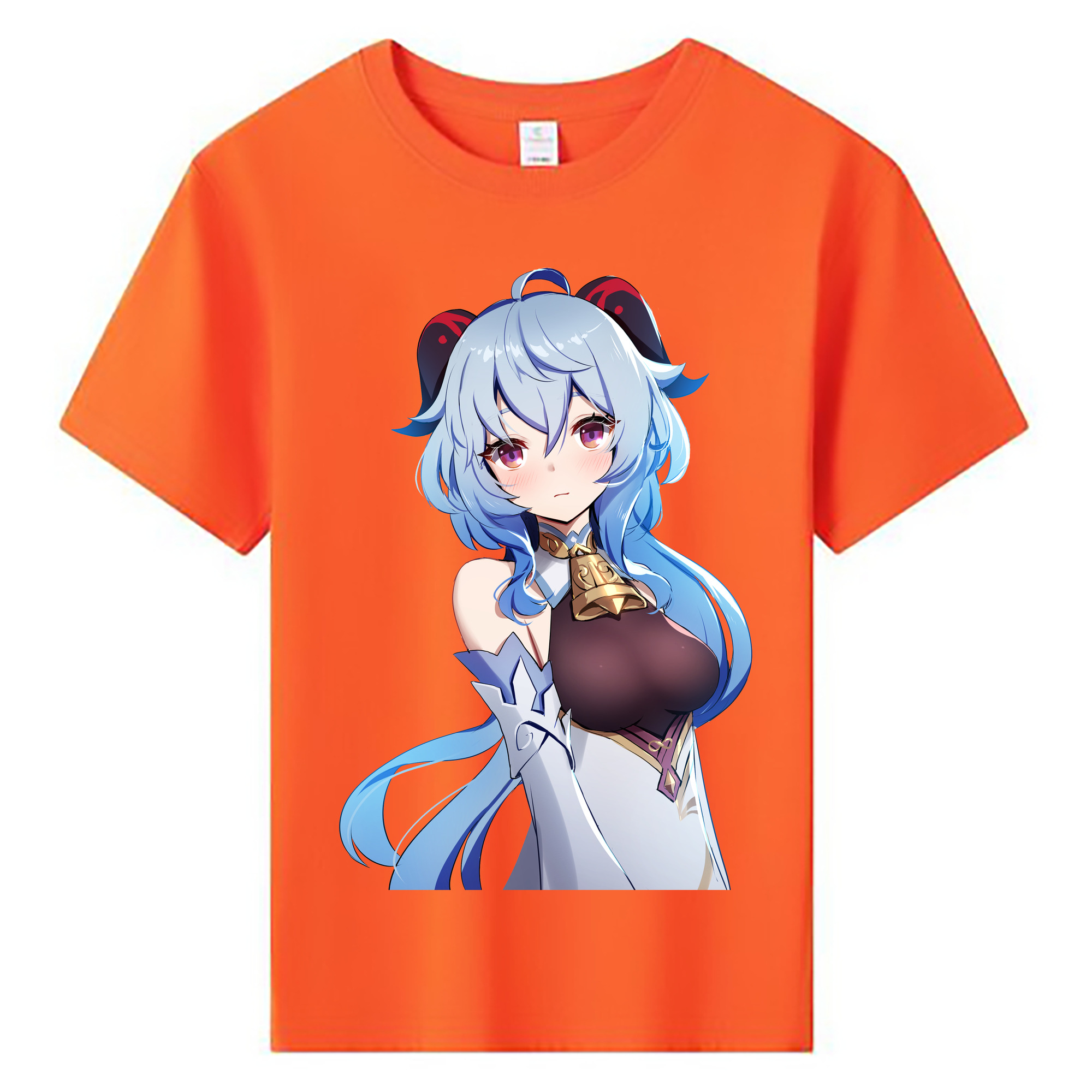 げんし神 甘雨 かんう genshin Ganyu 綿100％キッズTシャツ（フロントプリント）