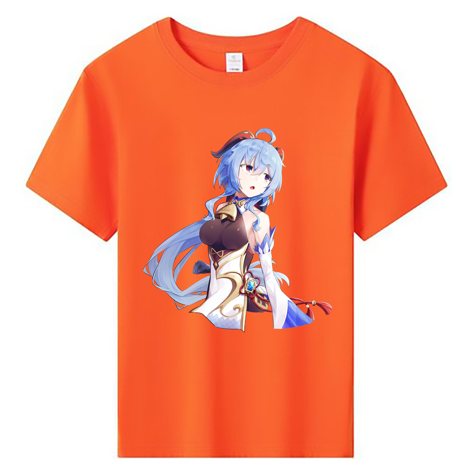 げんし神 甘雨 かんう genshin Ganyu 綿100％キッズTシャツ（フロントプリント）