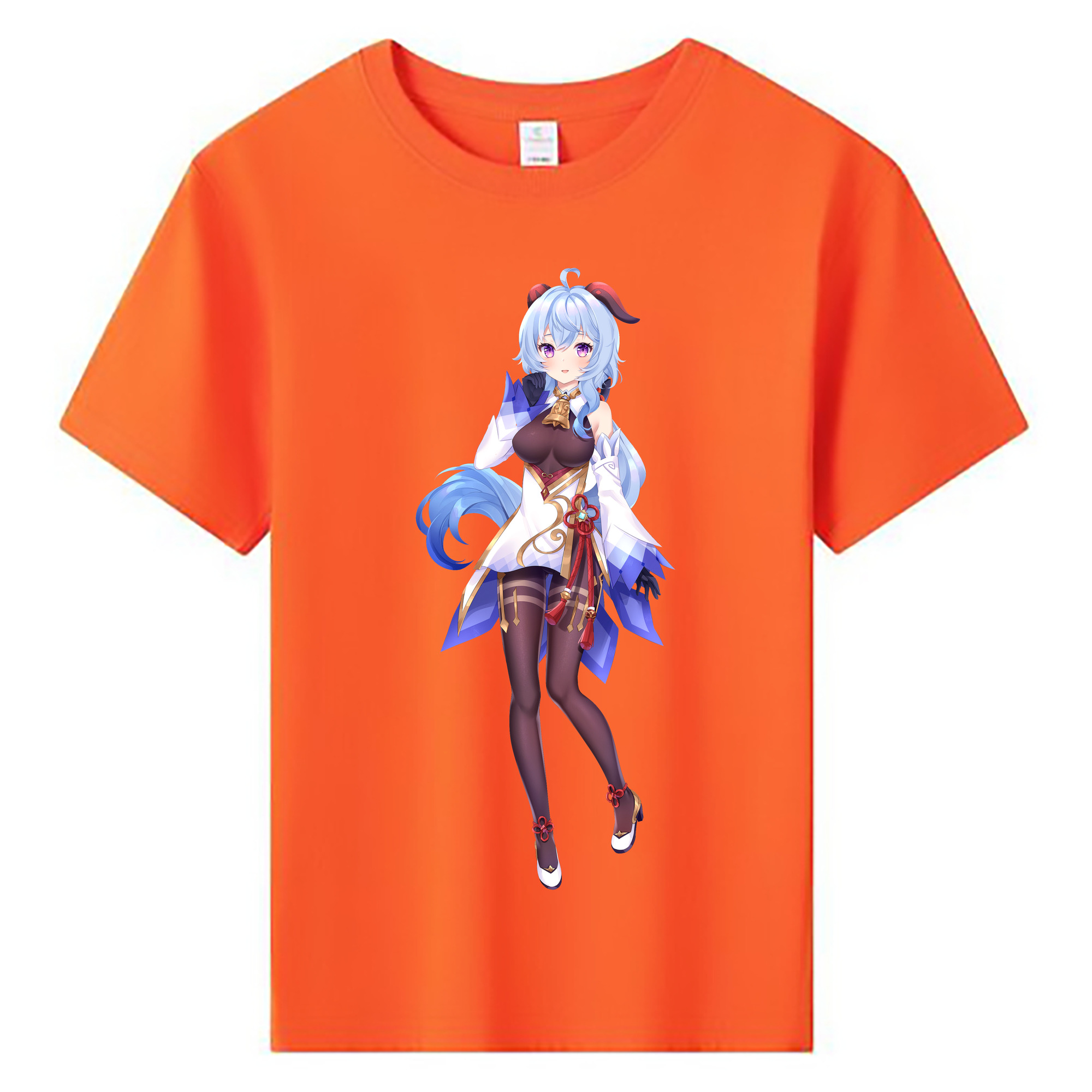 げんし神 甘雨 かんう genshin Ganyu 綿100％キッズTシャツ（フロントプリント）