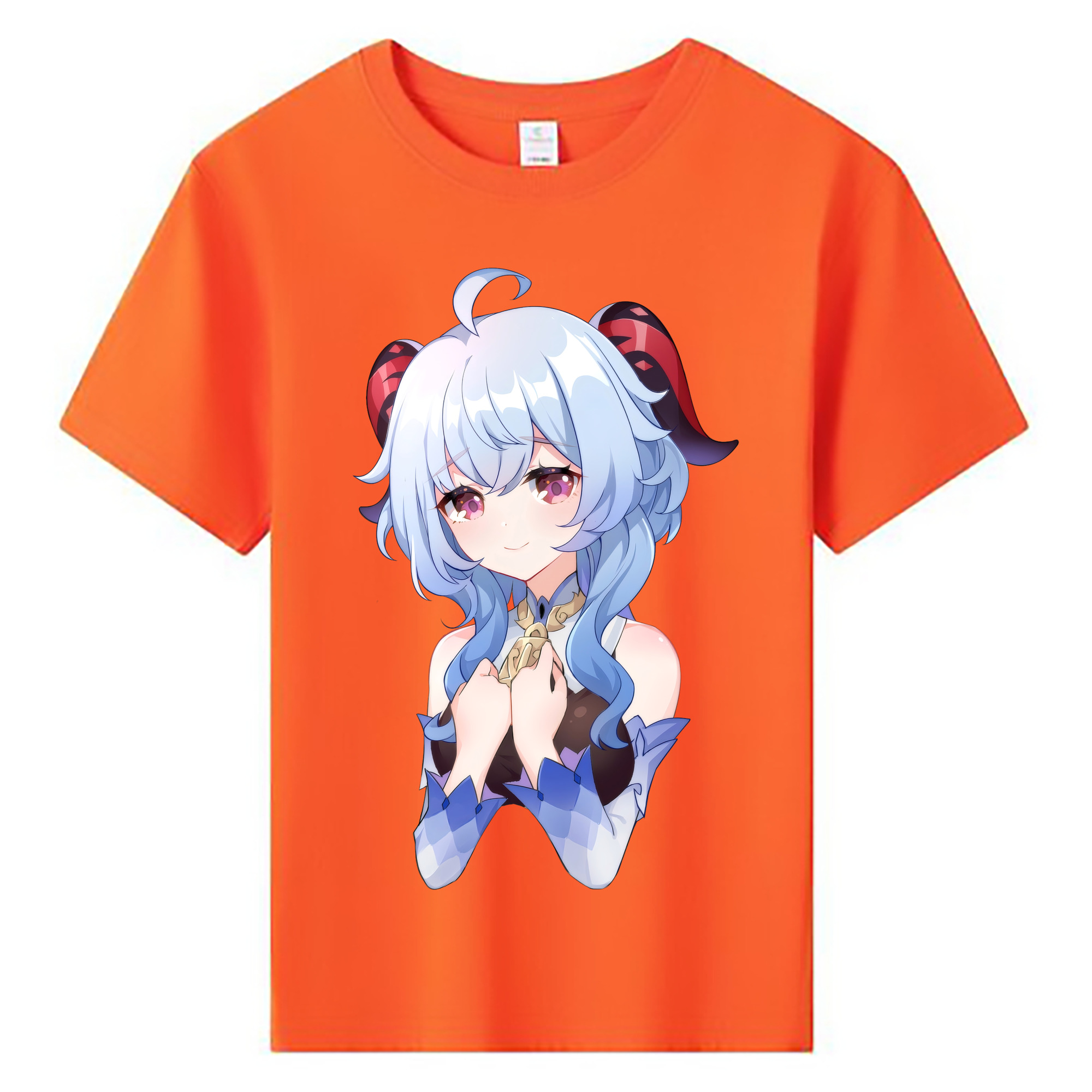 げんし神 甘雨 かんう genshin Ganyu 綿100％キッズTシャツ（フロントプリント）