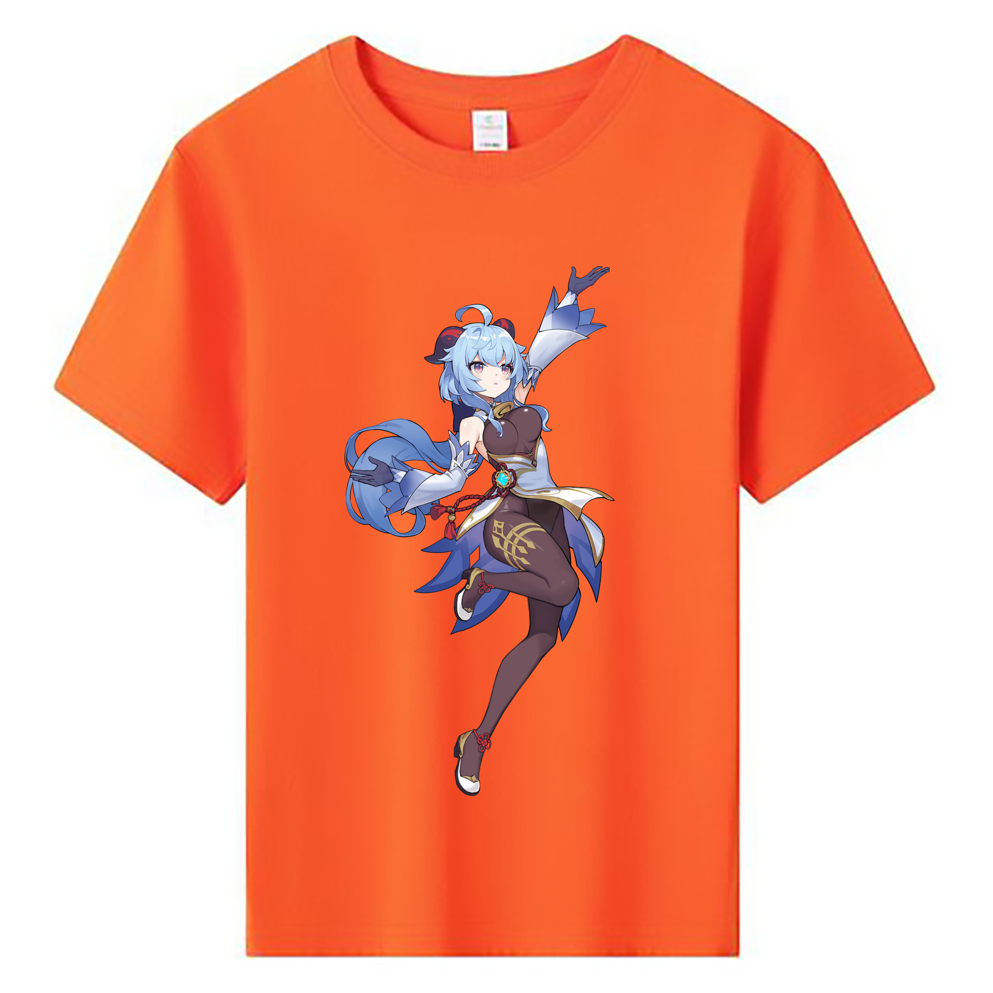 げんし神 甘雨 かんう genshin Ganyu 綿100％キッズTシャツ（フロントプリント）