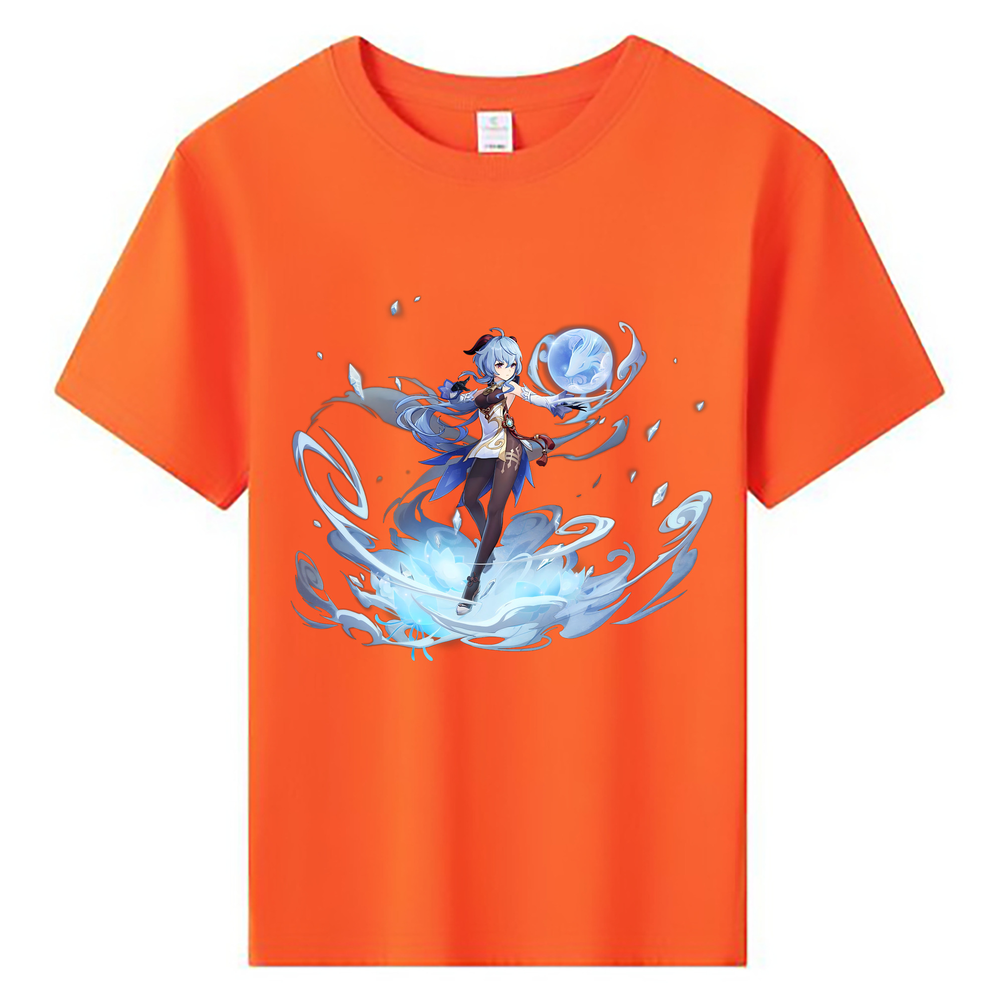 げんし神 甘雨 かんう genshin Ganyu 綿100％キッズTシャツ（フロントプリント）