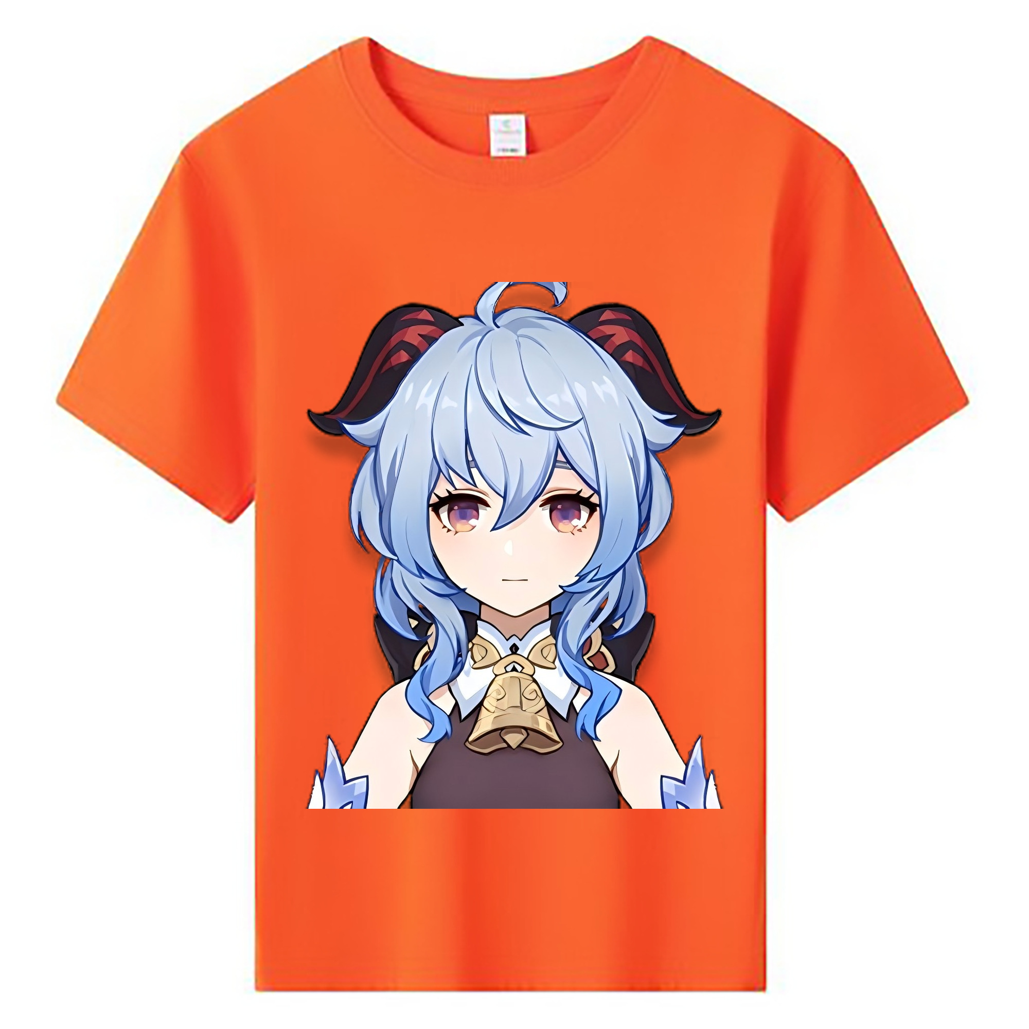 げんし神 甘雨 かんう genshin Ganyu 綿100％キッズTシャツ（フロントプリント）