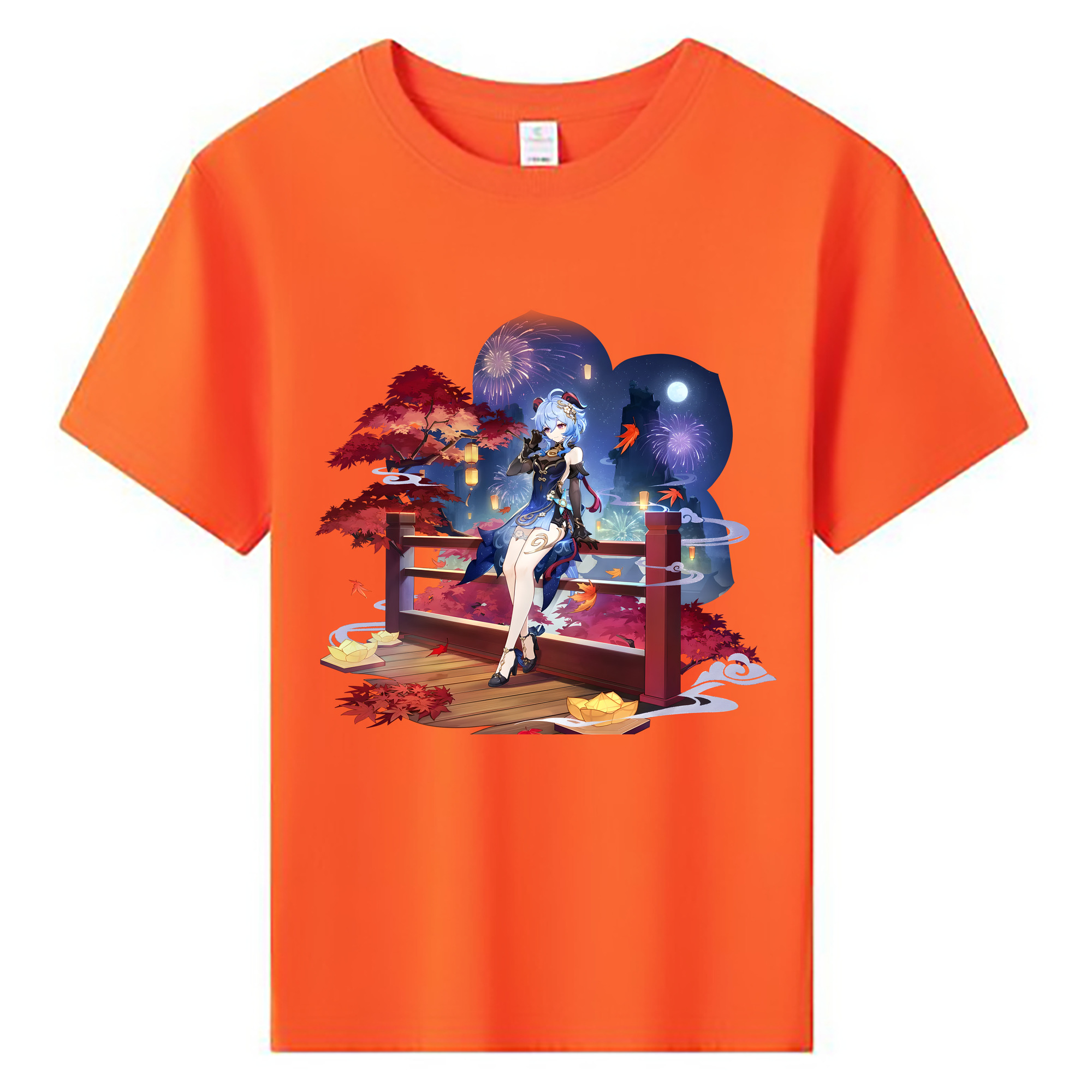 げんし神 甘雨 かんう genshin Ganyu 綿100％キッズTシャツ（フロントプリント）
