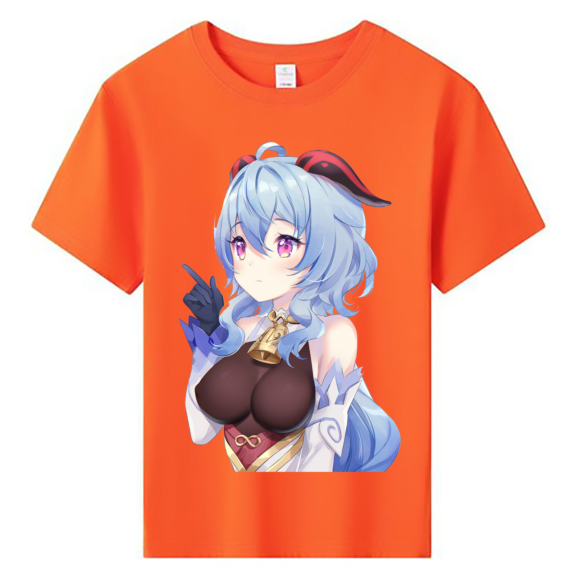 げんし神 甘雨 かんう genshin Ganyu 綿100％キッズTシャツ（フロントプリント）