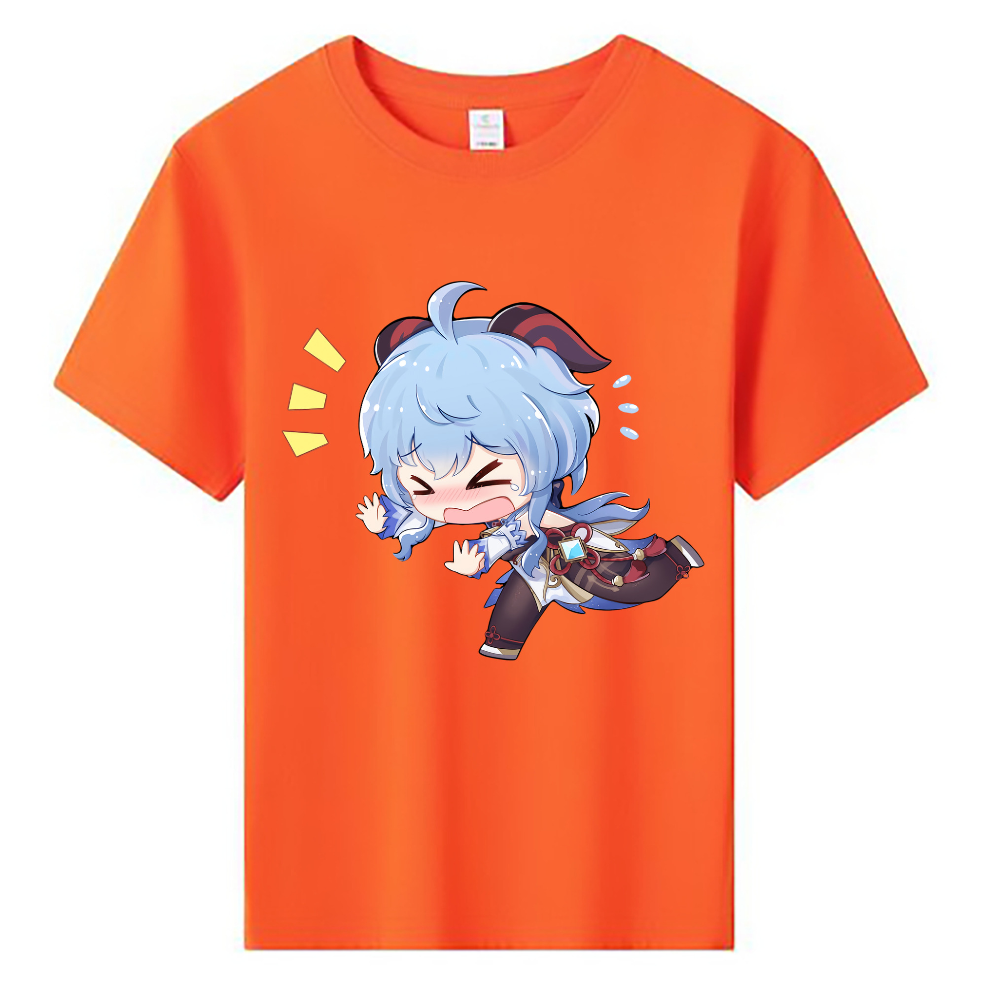 げんし神 甘雨 かんう genshin Ganyu 綿100％キッズTシャツ（フロントプリント）