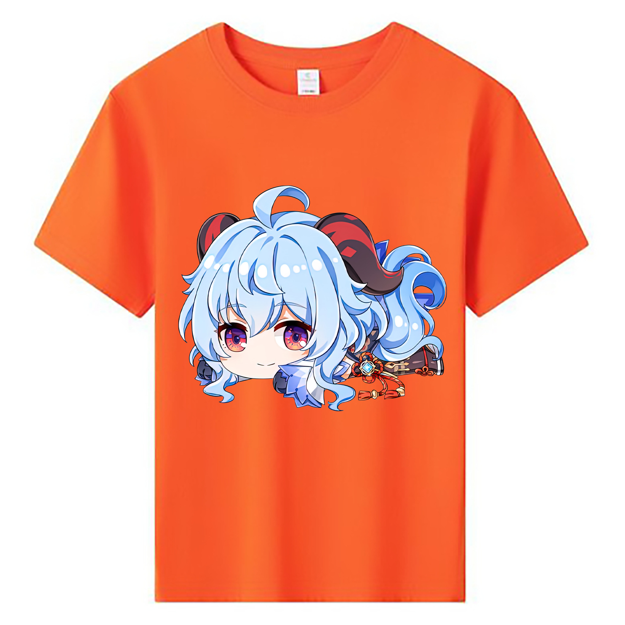 げんし神 甘雨 かんう genshin Ganyu 綿100％キッズTシャツ（フロントプリント）