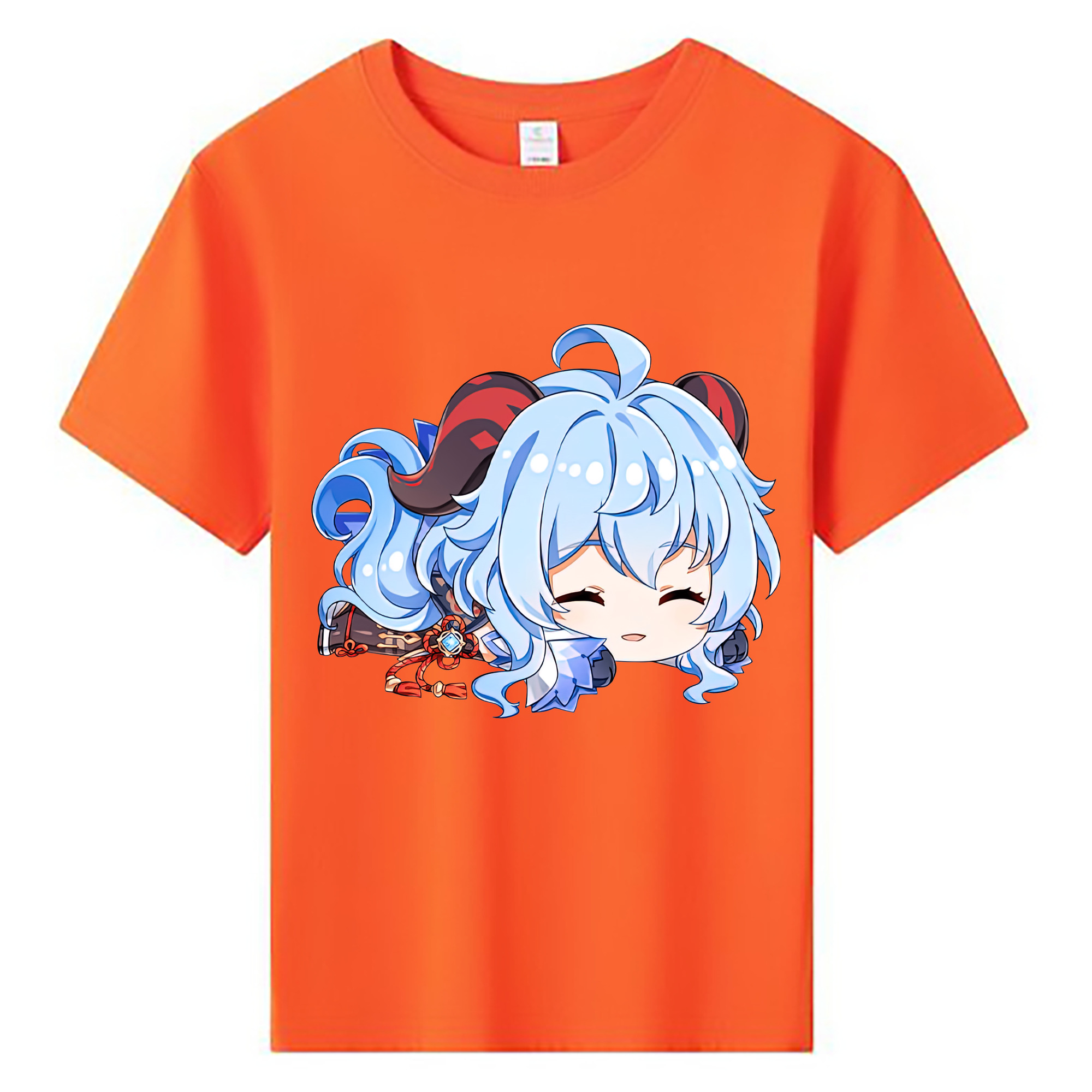 げんし神 甘雨 かんう genshin Ganyu 綿100％キッズTシャツ（フロントプリント）