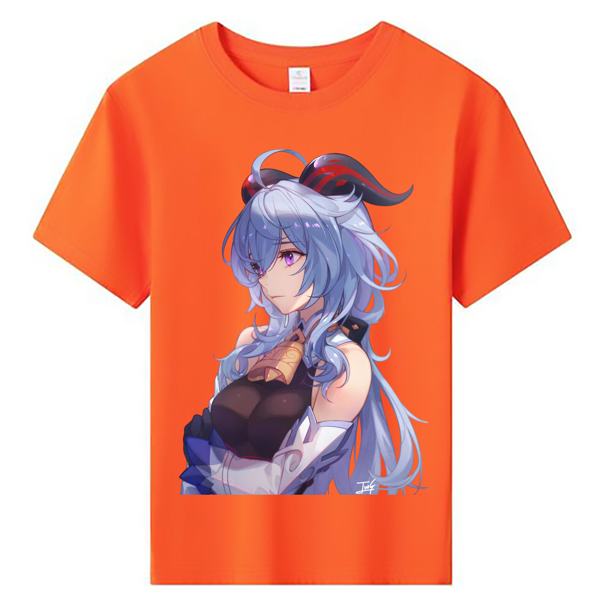 げんし神 甘雨 かんう genshin Ganyu 綿100％キッズTシャツ（フロントプリント）