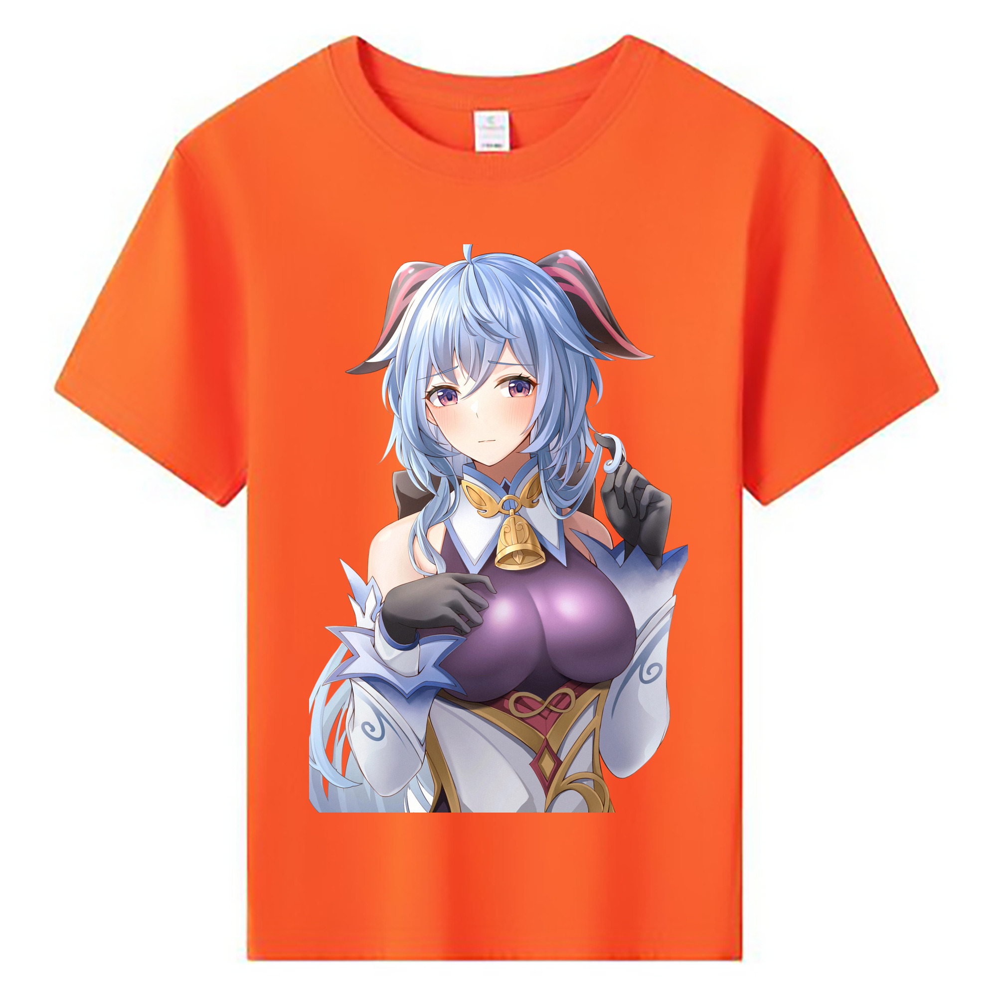 げんし神 甘雨 かんう genshin Ganyu 綿100％キッズTシャツ（フロントプリント）