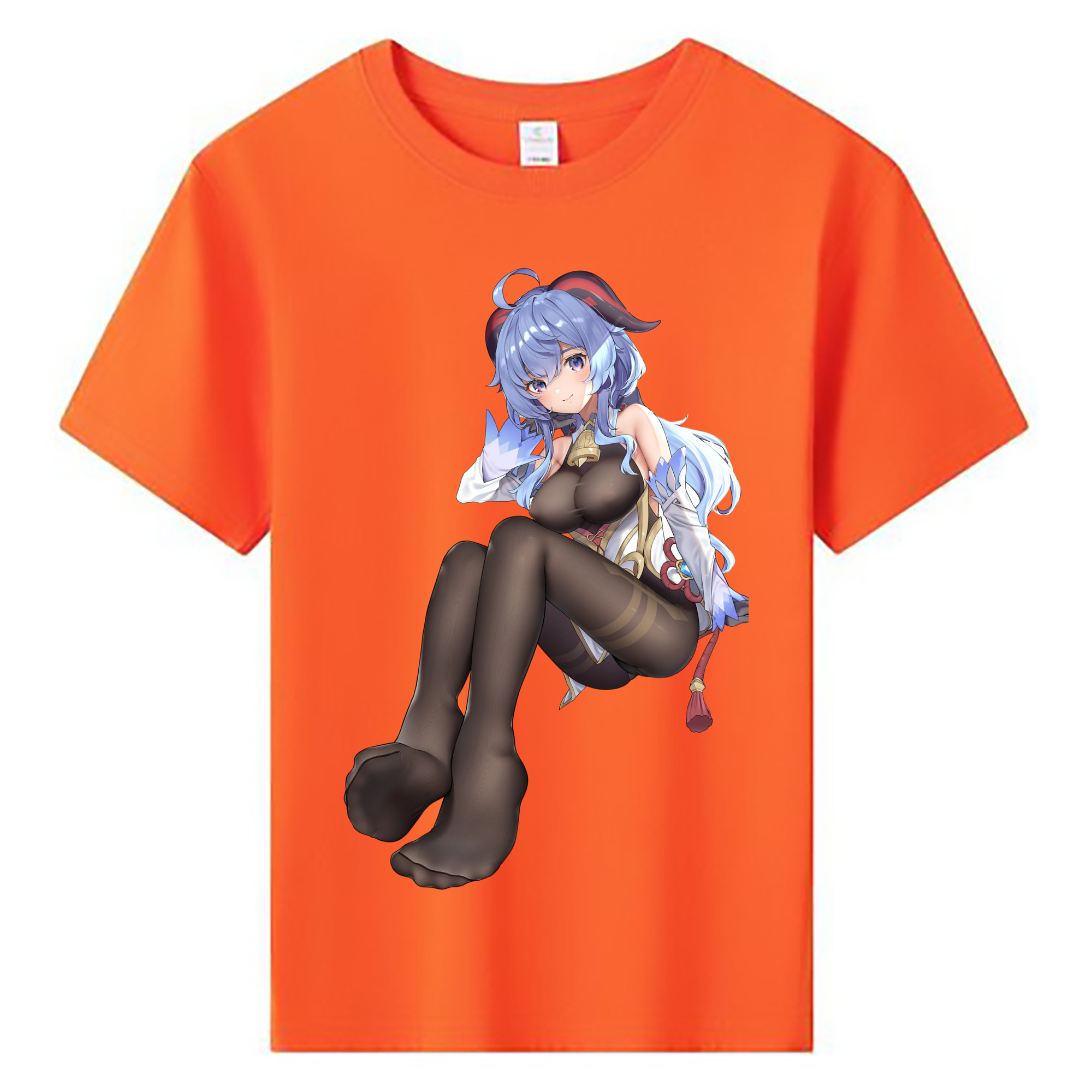げんし神 甘雨 かんう genshin Ganyu 綿100％キッズTシャツ（フロントプリント）