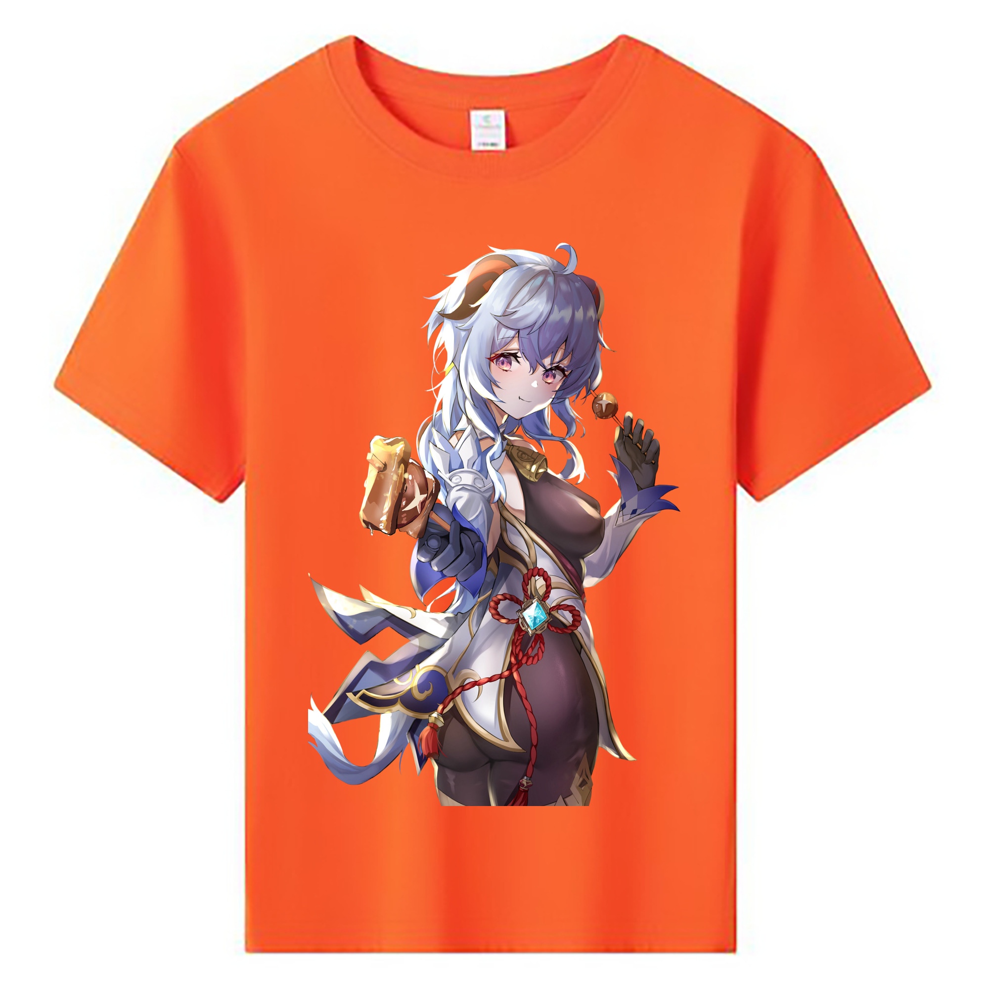 げんし神 甘雨 かんう genshin Ganyu 綿100％キッズTシャツ（フロントプリント）
