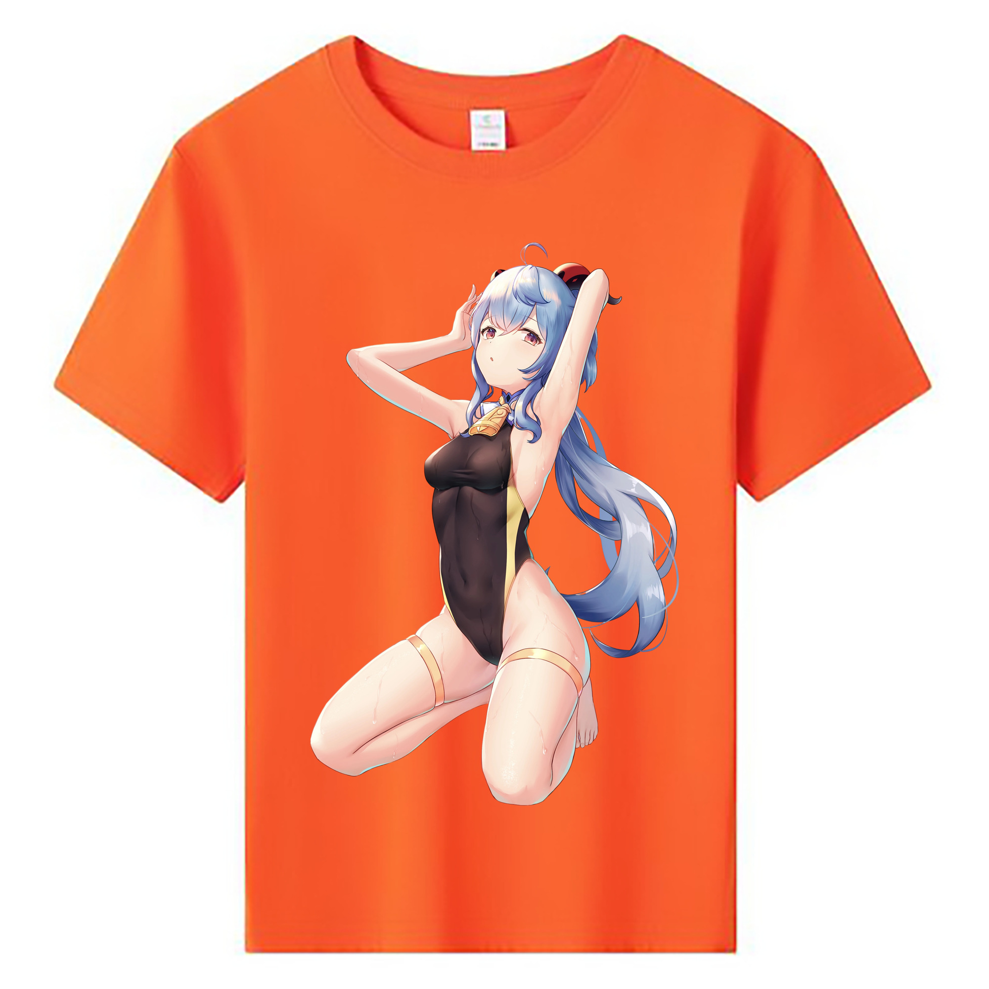 げんし神 甘雨 かんう genshin Ganyu 綿100％キッズTシャツ（フロントプリント）