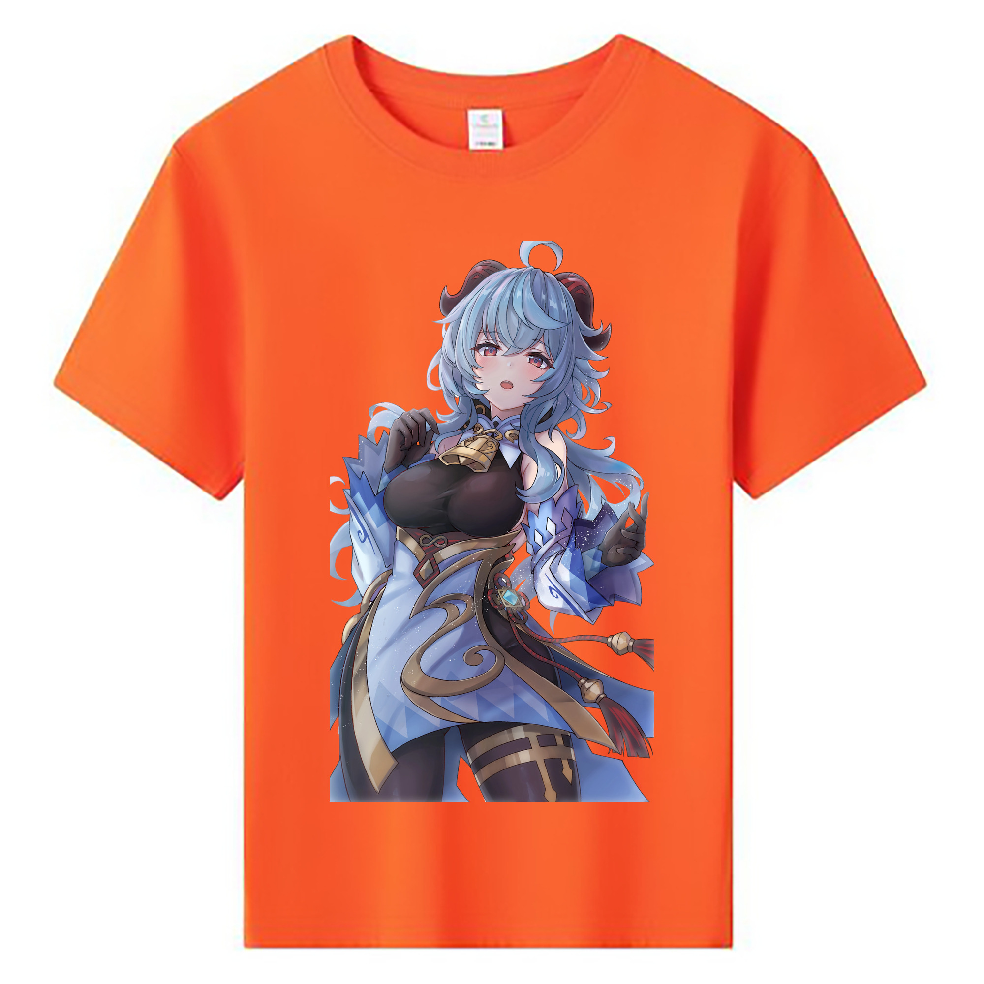げんし神 甘雨 かんう genshin Ganyu 綿100％キッズTシャツ（フロントプリント）