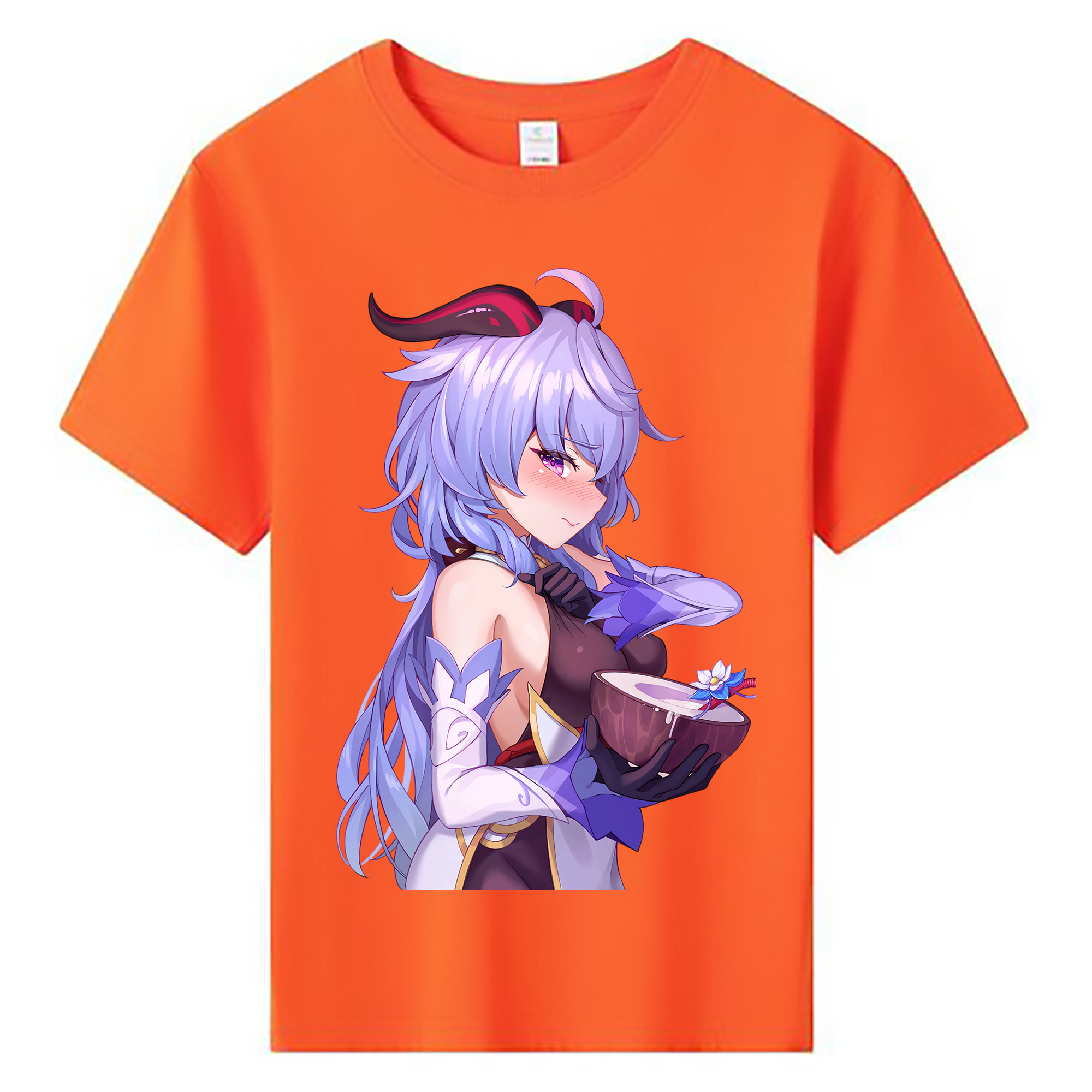 げんし神 甘雨 かんう genshin Ganyu 綿100％キッズTシャツ（フロントプリント）