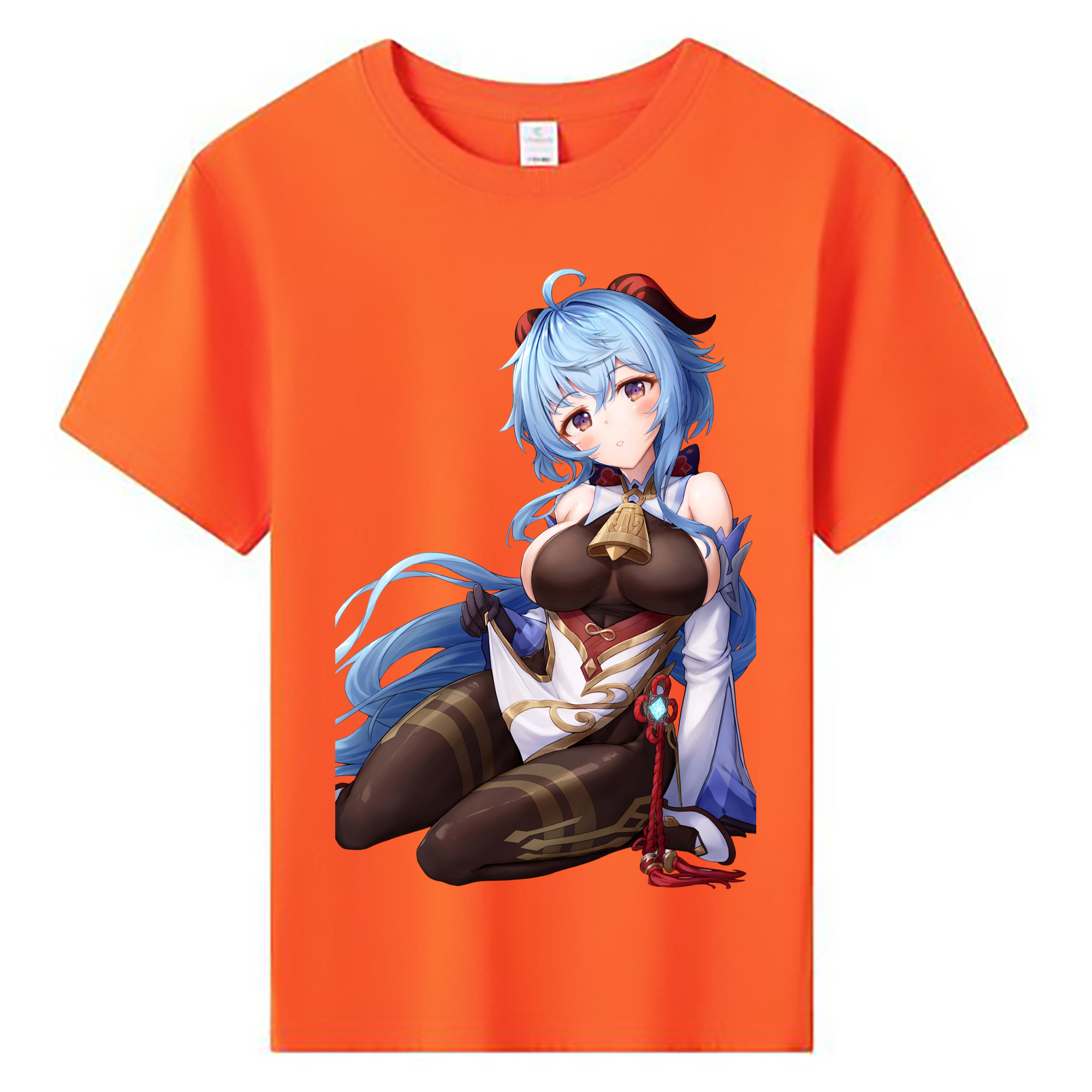 げんし神 甘雨 かんう genshin Ganyu 綿100％キッズTシャツ（フロントプリント）