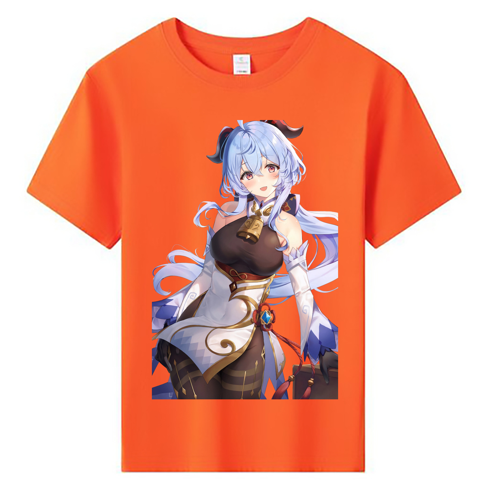 げんし神 甘雨 かんう genshin Ganyu 綿100％キッズTシャツ（フロントプリント）