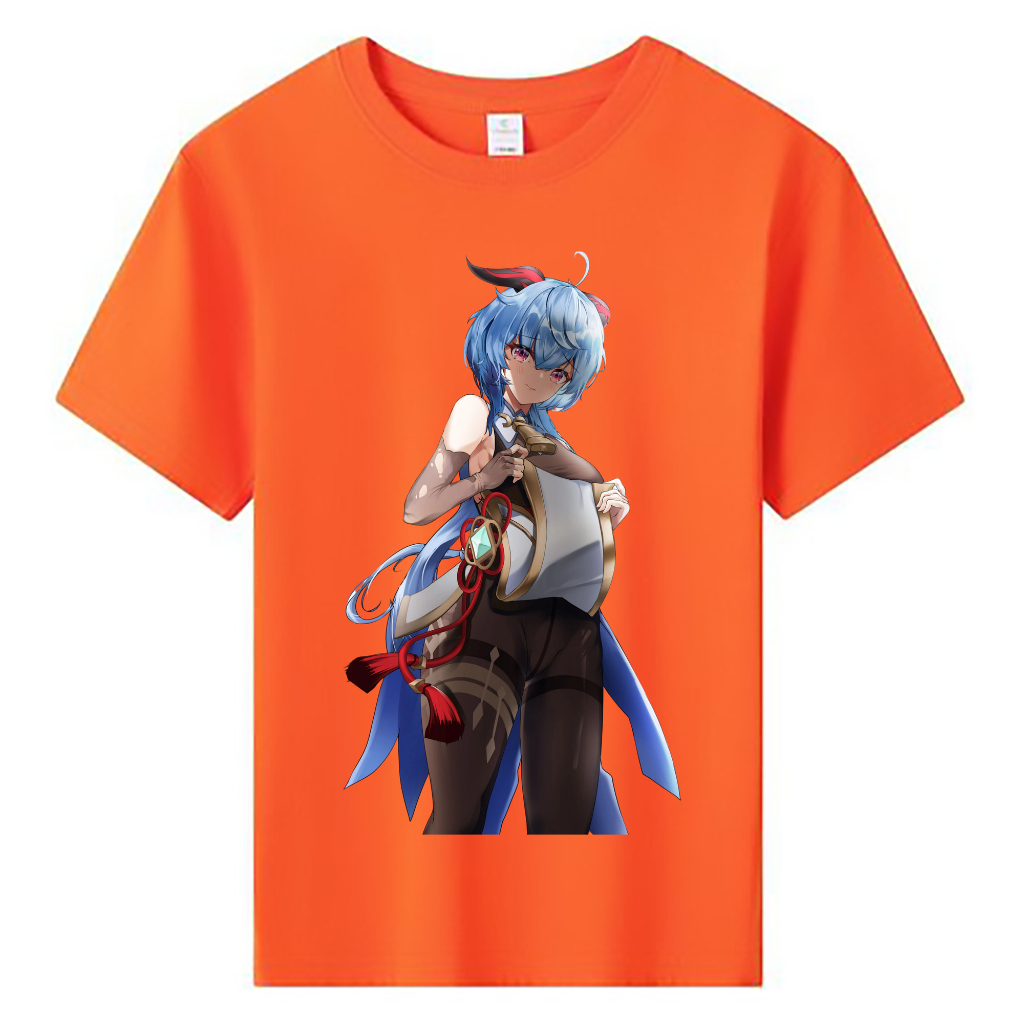 げんし神 甘雨 かんう genshin Ganyu 綿100％キッズTシャツ（フロントプリント）