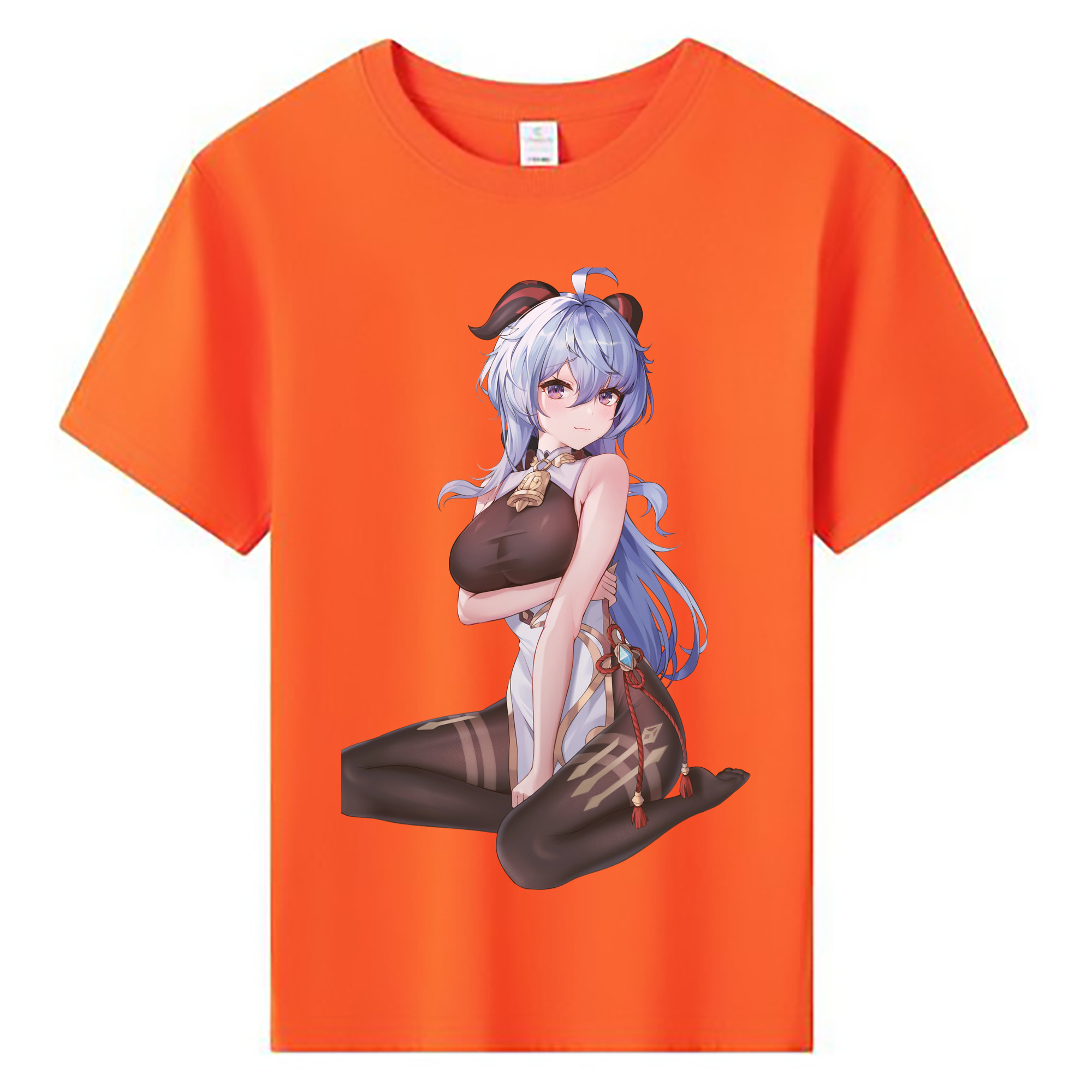げんし神 甘雨 かんう genshin Ganyu 綿100％キッズTシャツ（フロントプリント）