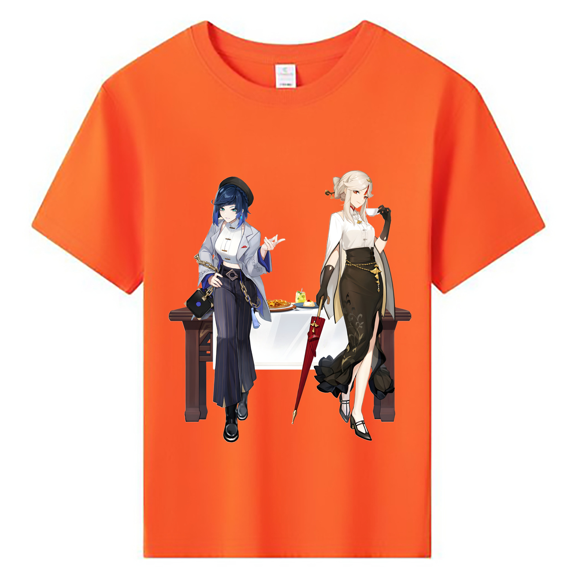 げんし神 夜兰 やらん genshin Yaran 綿100％キッズTシャツ（フロントプリント）
