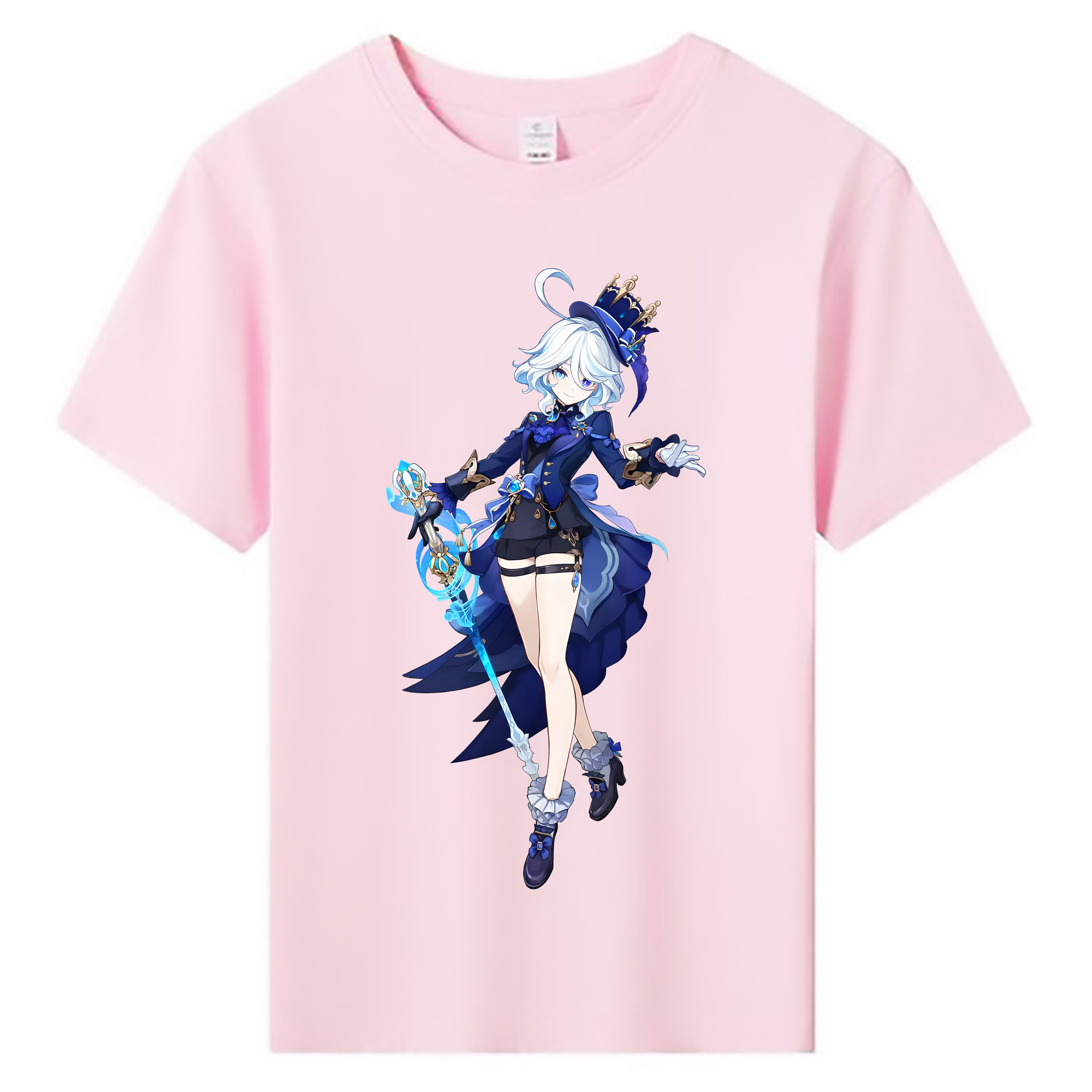 げんし神 フリーナ genshin Furina 綿100％キッズTシャツ（フロントプリント）