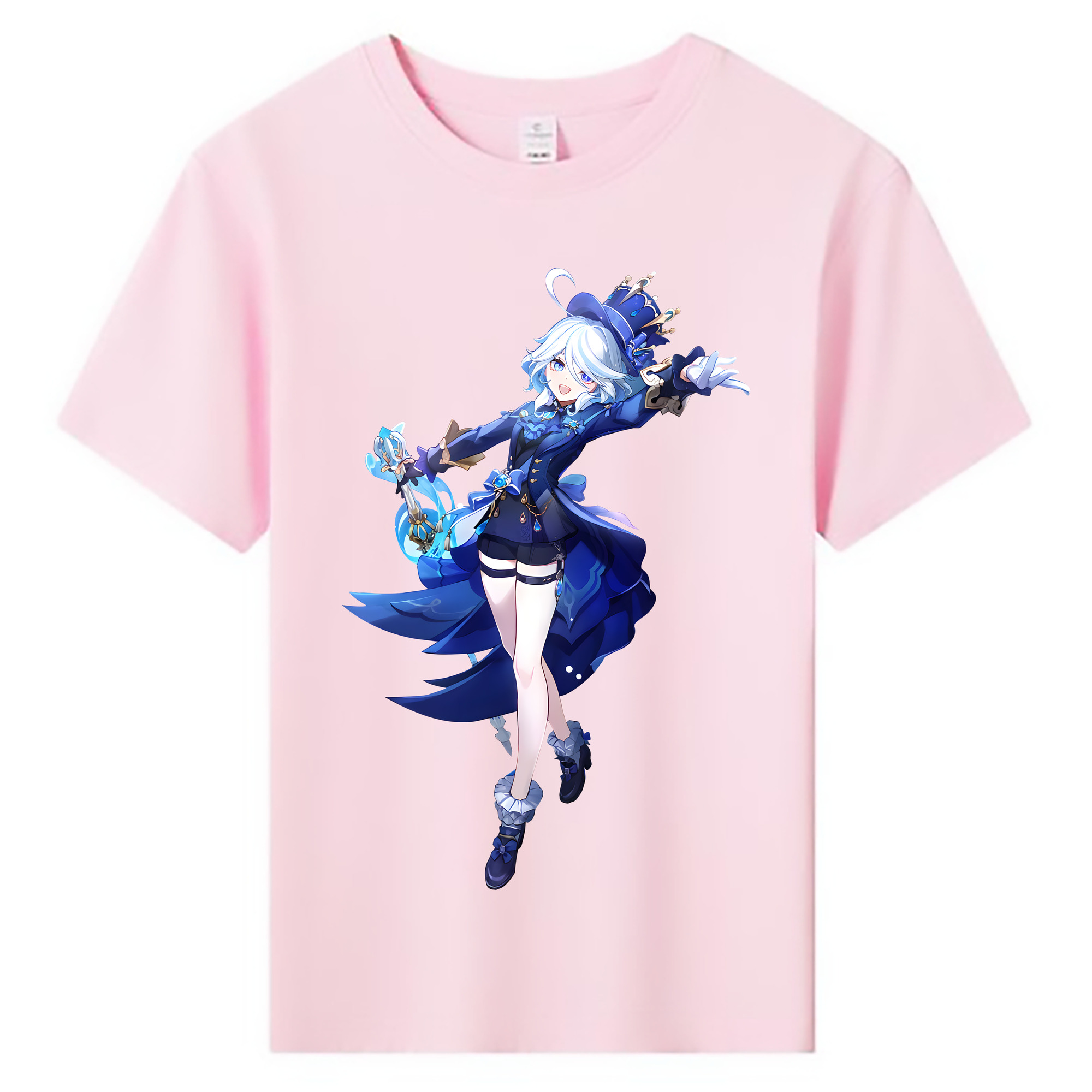 げんし神 フリーナ genshin Furina 綿100％キッズTシャツ（フロントプリント）