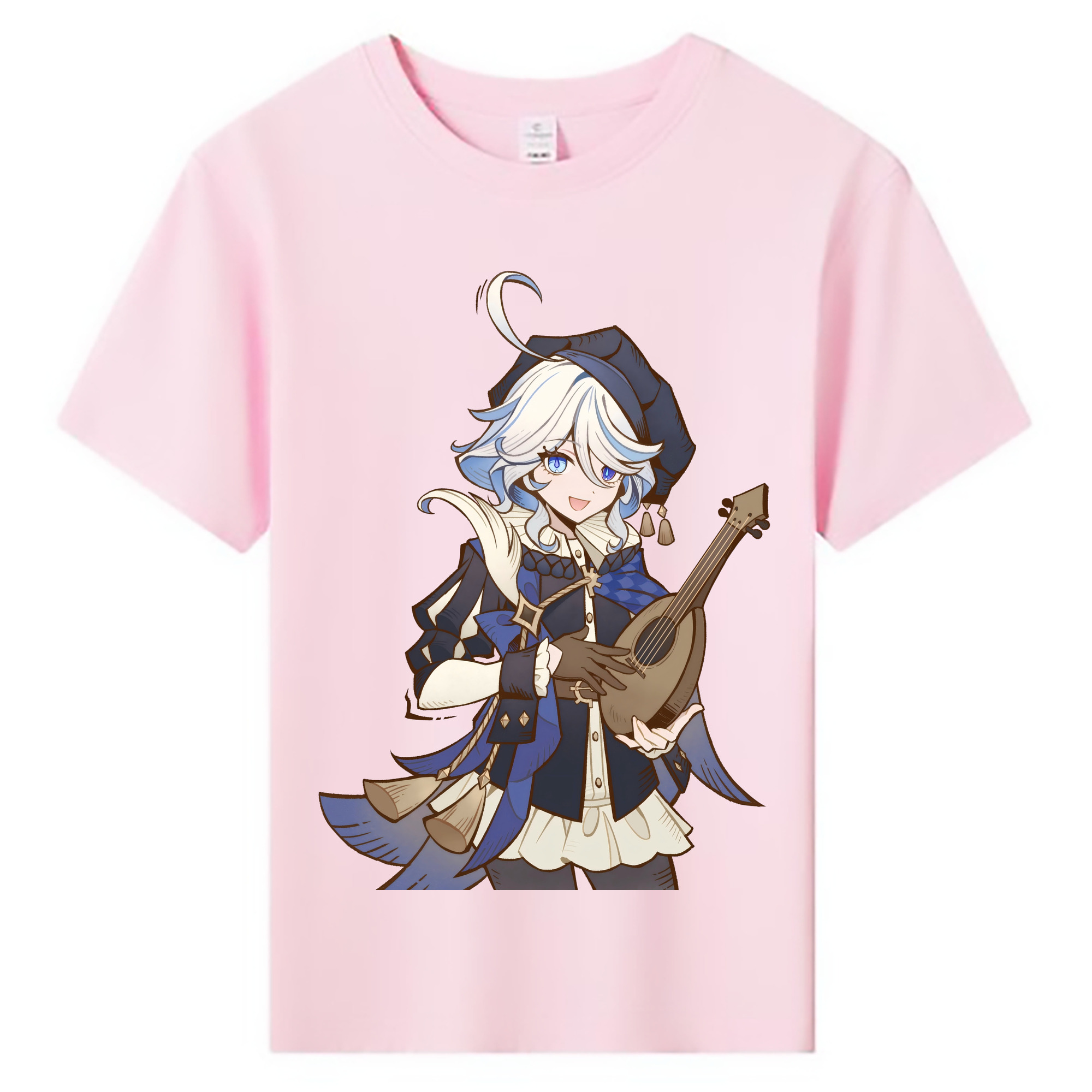 げんし神 フリーナ genshin Furina 綿100％キッズTシャツ（フロントプリント）