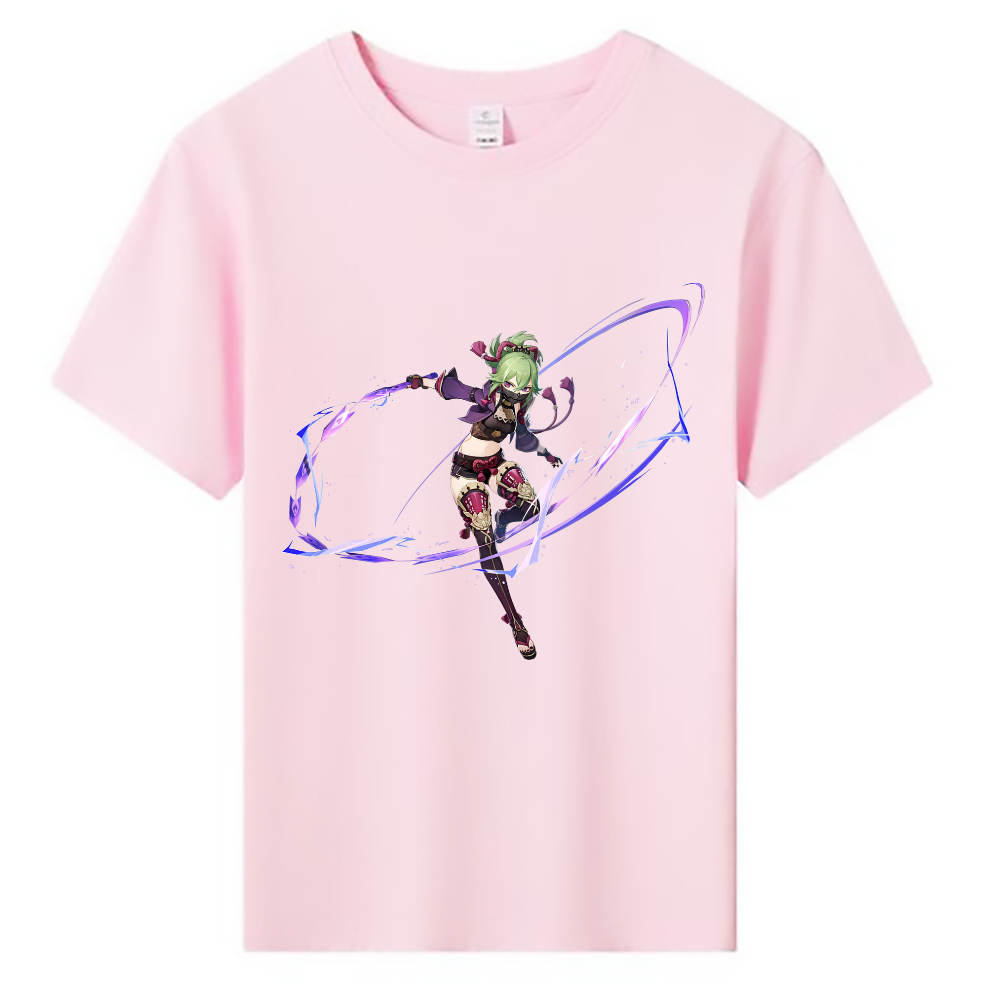 げんし神  久岐忍 くき しのぶ genshin Kuki Shinobu 綿100％キッズTシャツ（フロントプリント）