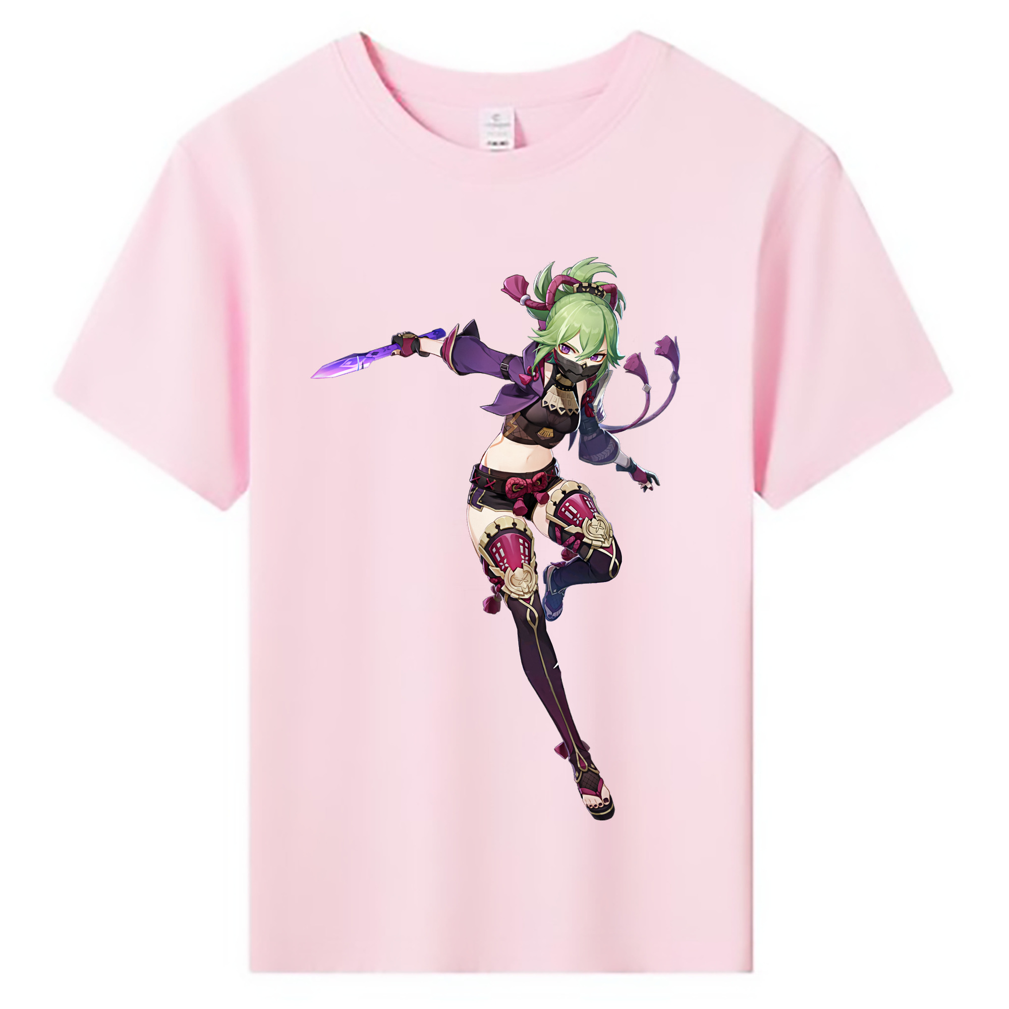 げんし神  久岐忍 くき しのぶ genshin Kuki Shinobu 綿100％キッズTシャツ（フロントプリント）