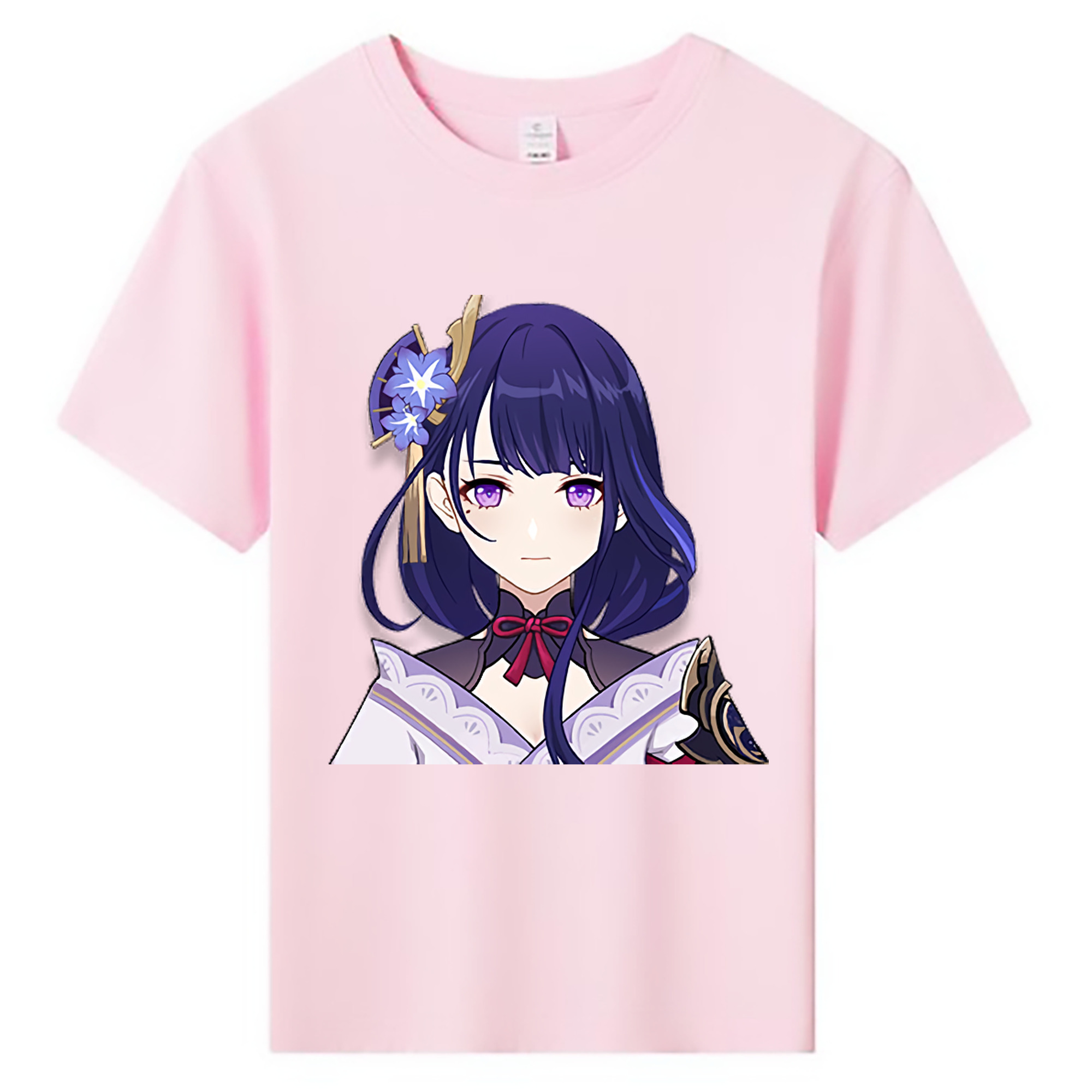 げんし神 雷電将軍 らいでんしょうぐん genshin Raiden Shogun 綿100％キッズTシャツ（フロントプリント）