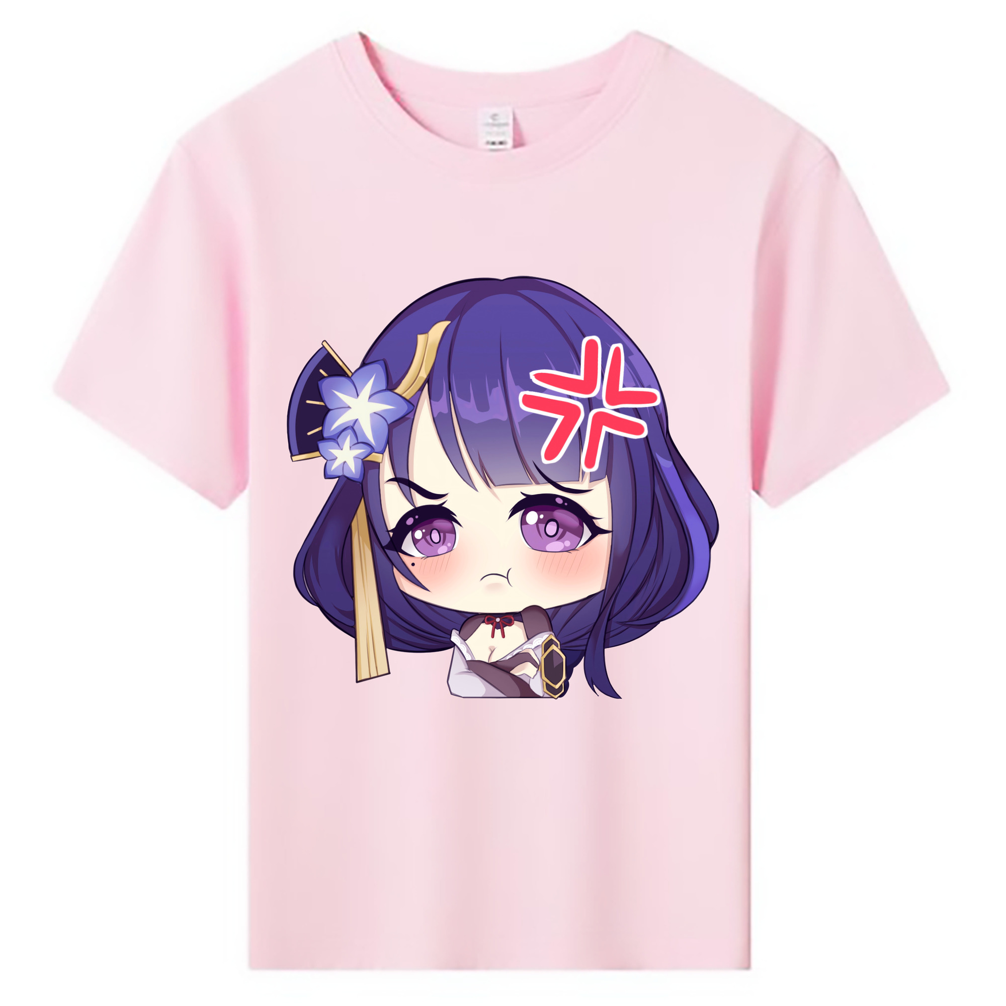 げんし神 雷電将軍 らいでんしょうぐん genshin Raiden Shogun 綿100％キッズTシャツ（フロントプリント）