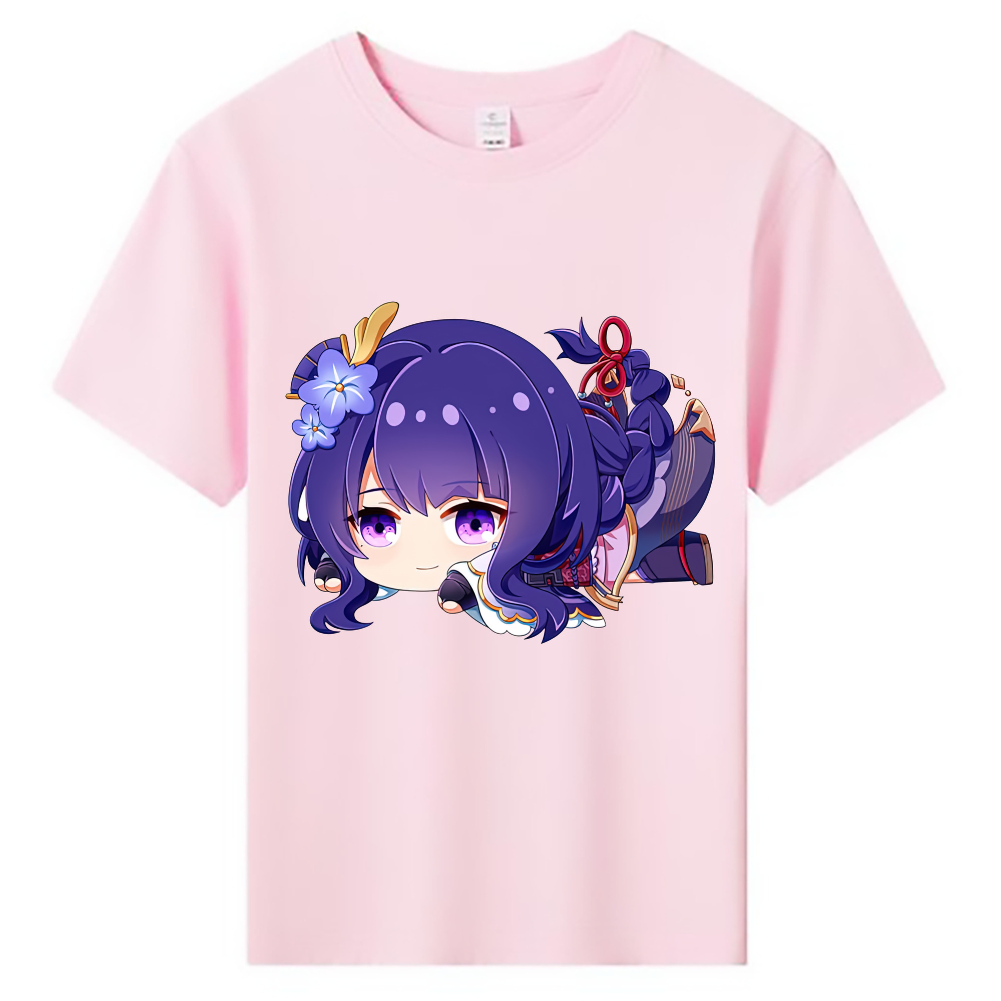 げんし神 雷電将軍 らいでんしょうぐん genshin Raiden Shogun 綿100％キッズTシャツ（フロントプリント）