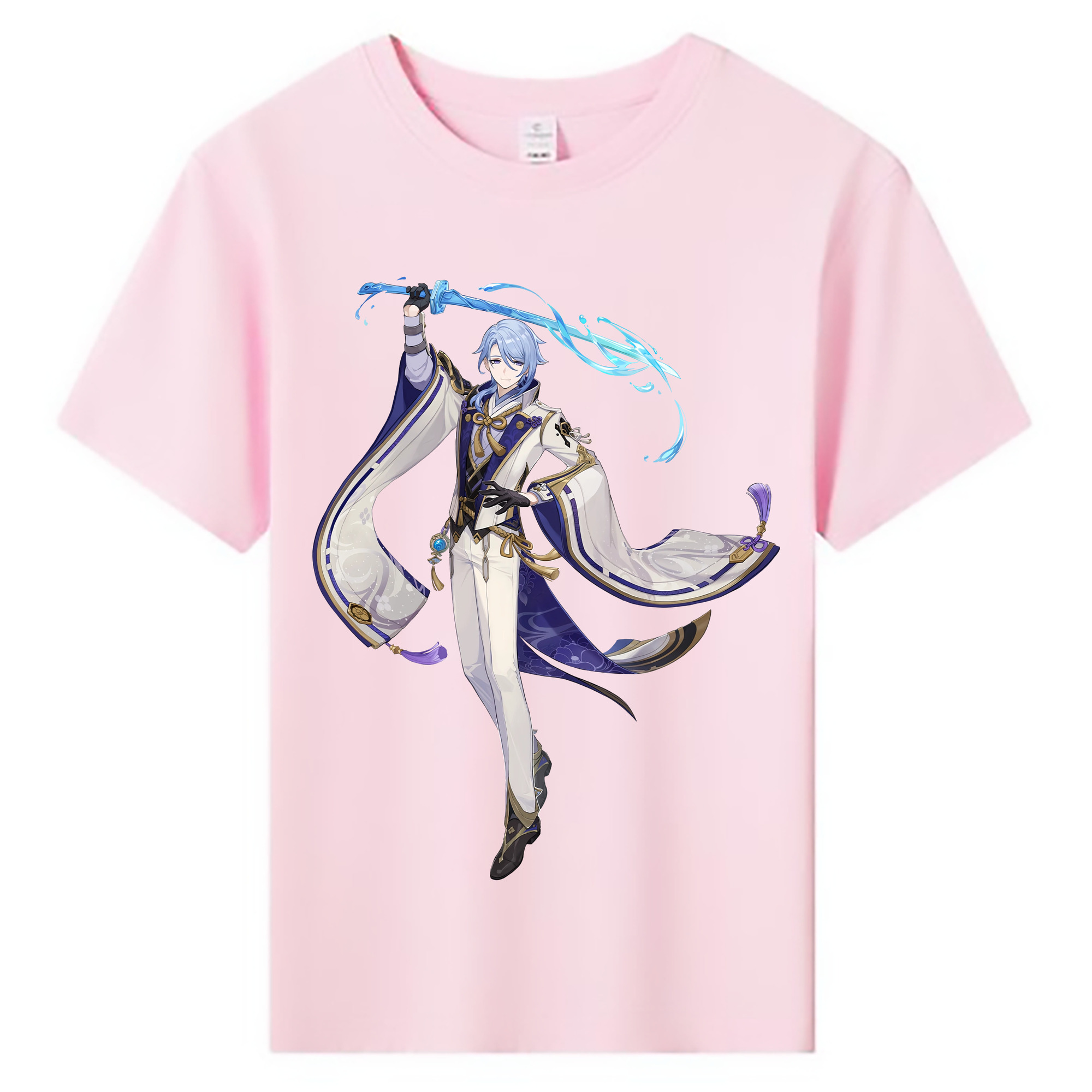 げんし神 神里綾人 かみさとあやと genshin Kamisato Ayato 綿100％キッズTシャツ（フロントプリント）