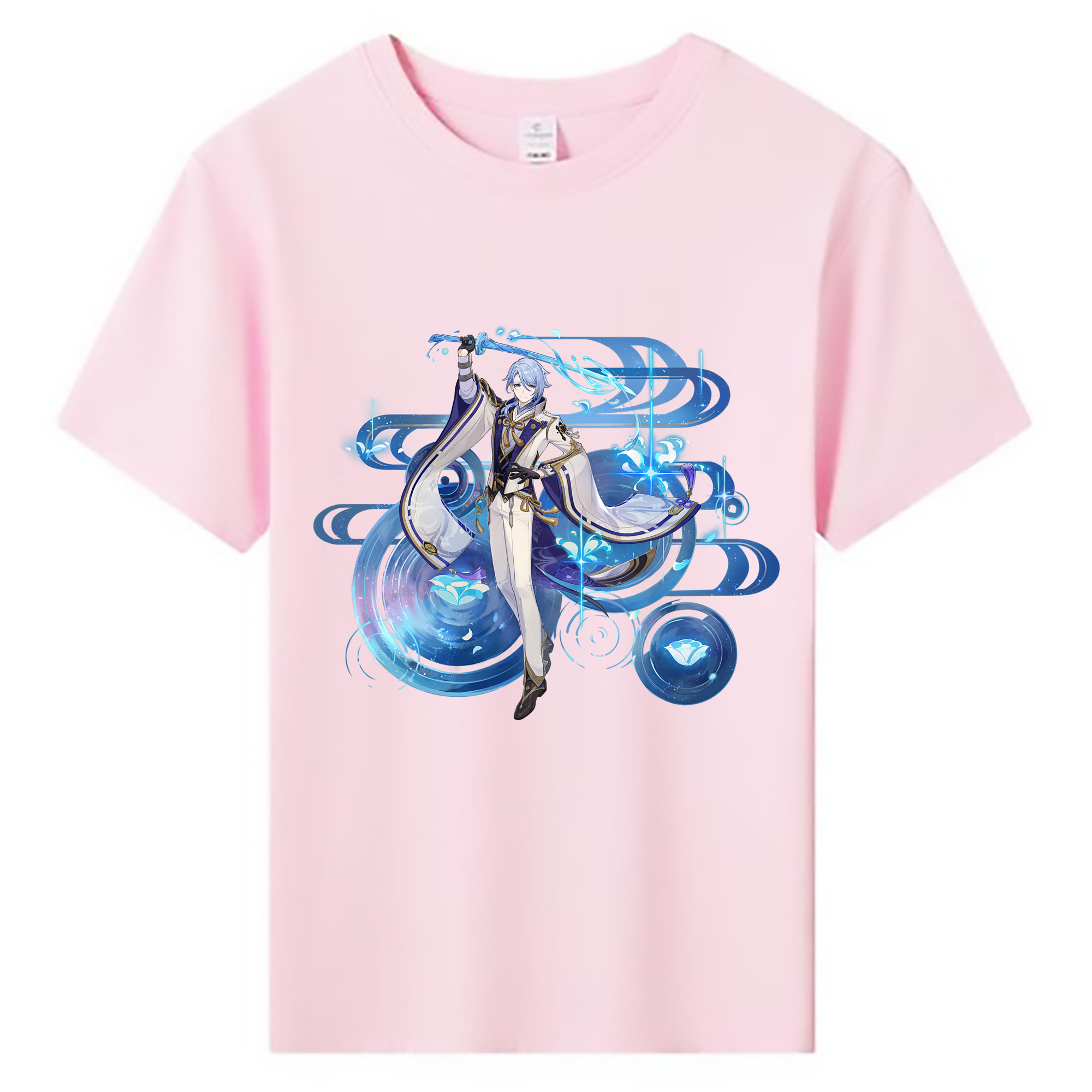 げんし神 神里綾人 かみさとあやと genshin Kamisato Ayato 綿100％キッズTシャツ（フロントプリント）