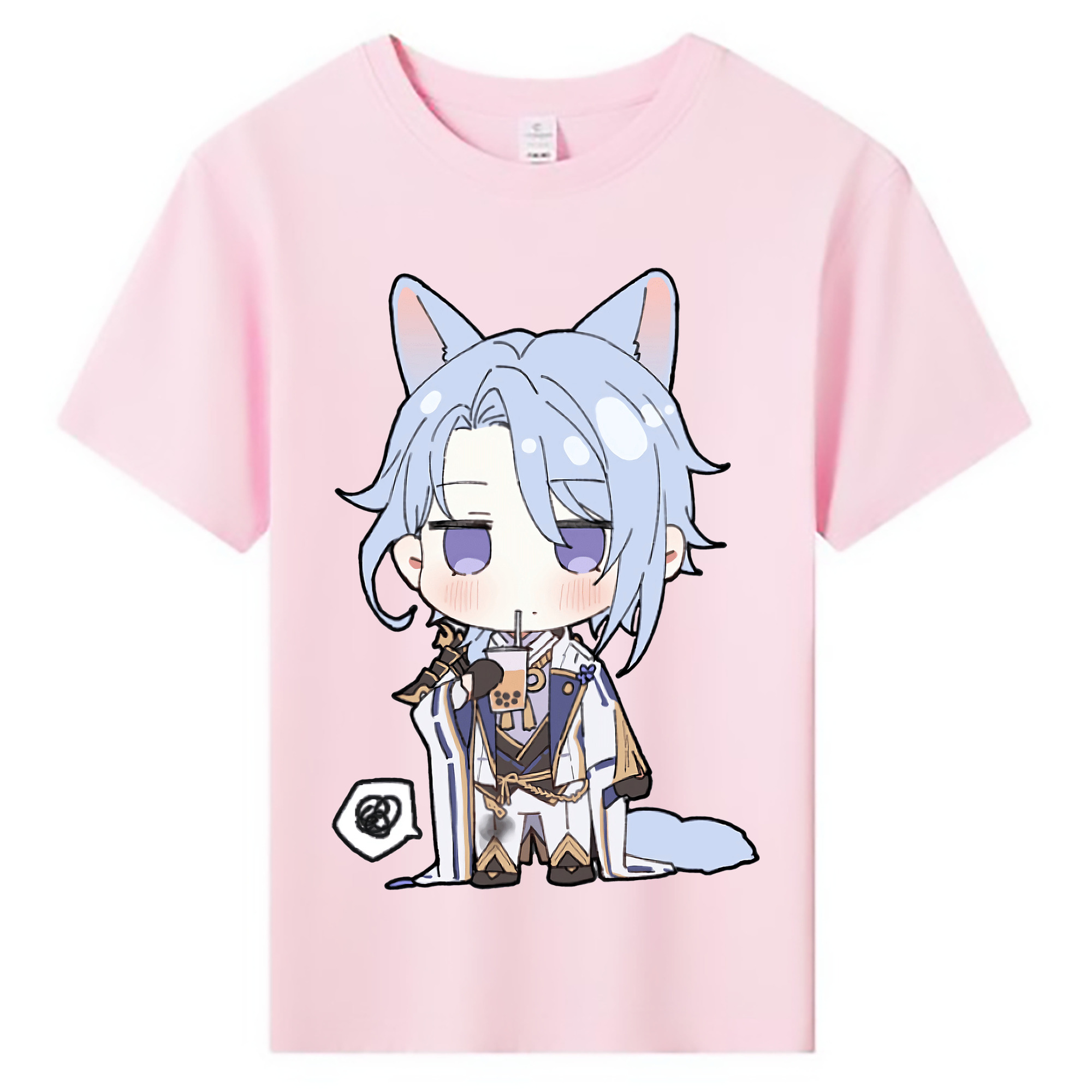 げんし神 神里綾人 かみさとあやと genshin Kamisato Ayato 綿100％キッズTシャツ（フロントプリント）