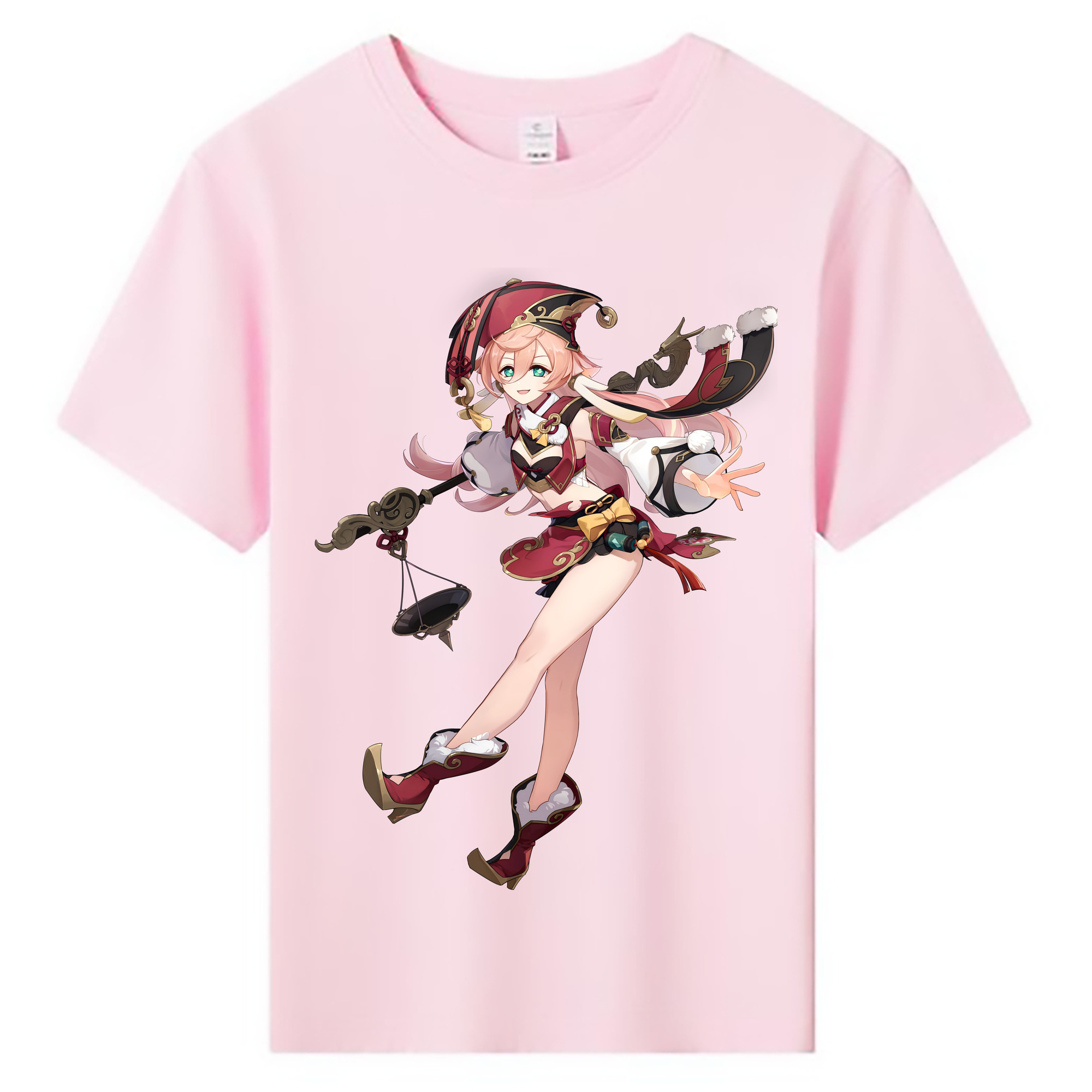 げんし神 ヤンフェイ genshin Yanfei 綿100％キッズTシャツ（フロントプリント）