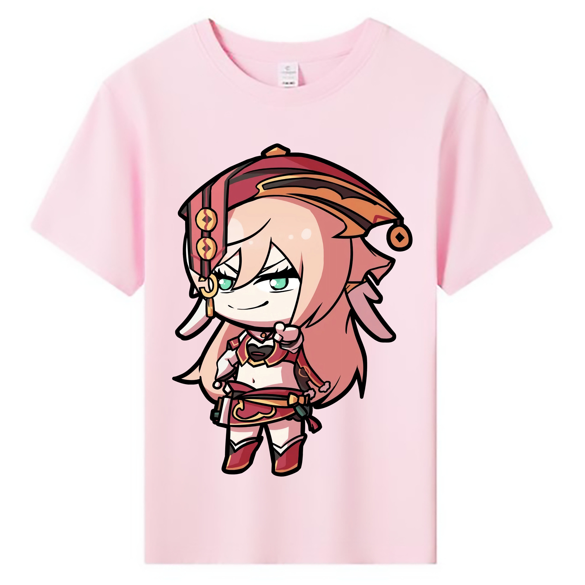 げんし神 ヤンフェイ genshin Yanfei 綿100％キッズTシャツ（フロントプリント）