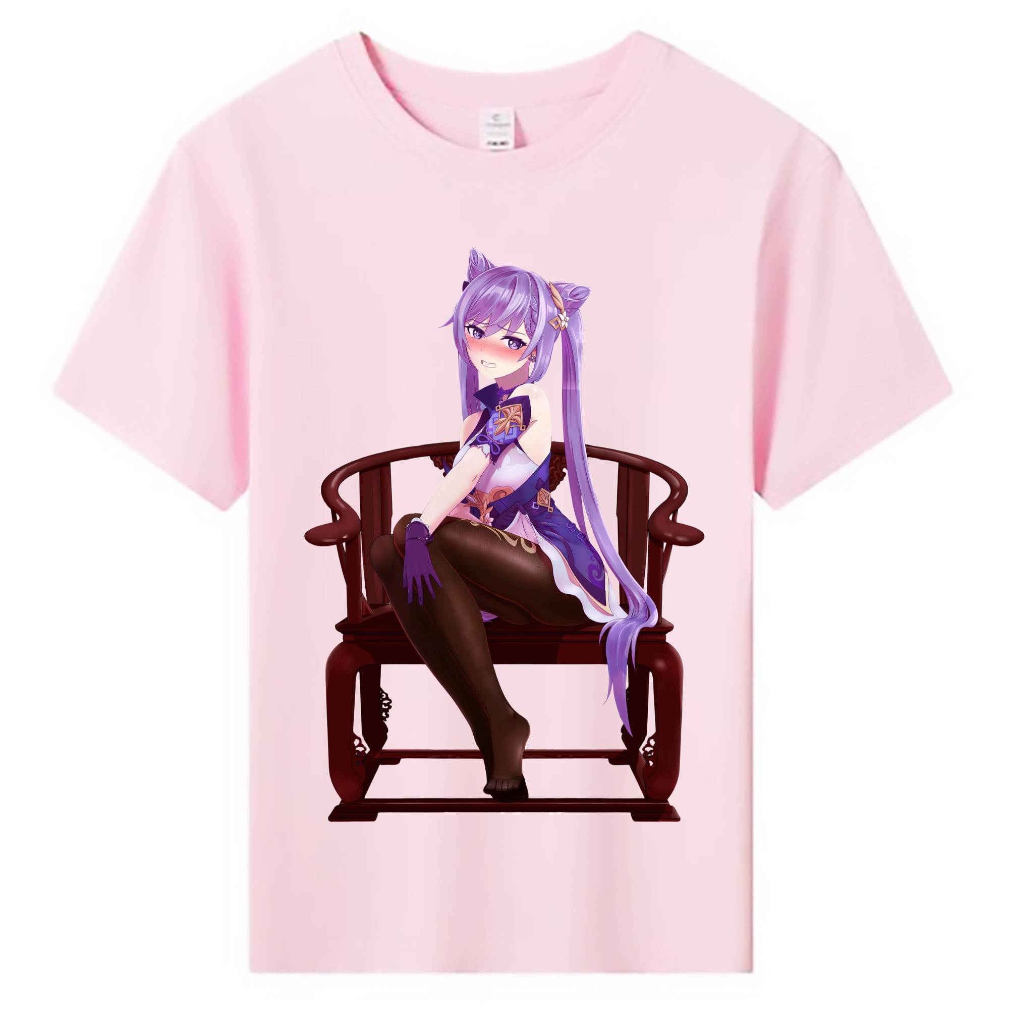げんし神 刻晴 こくせい genshin Kokusei 綿100％キッズTシャツ（フロントプリント）