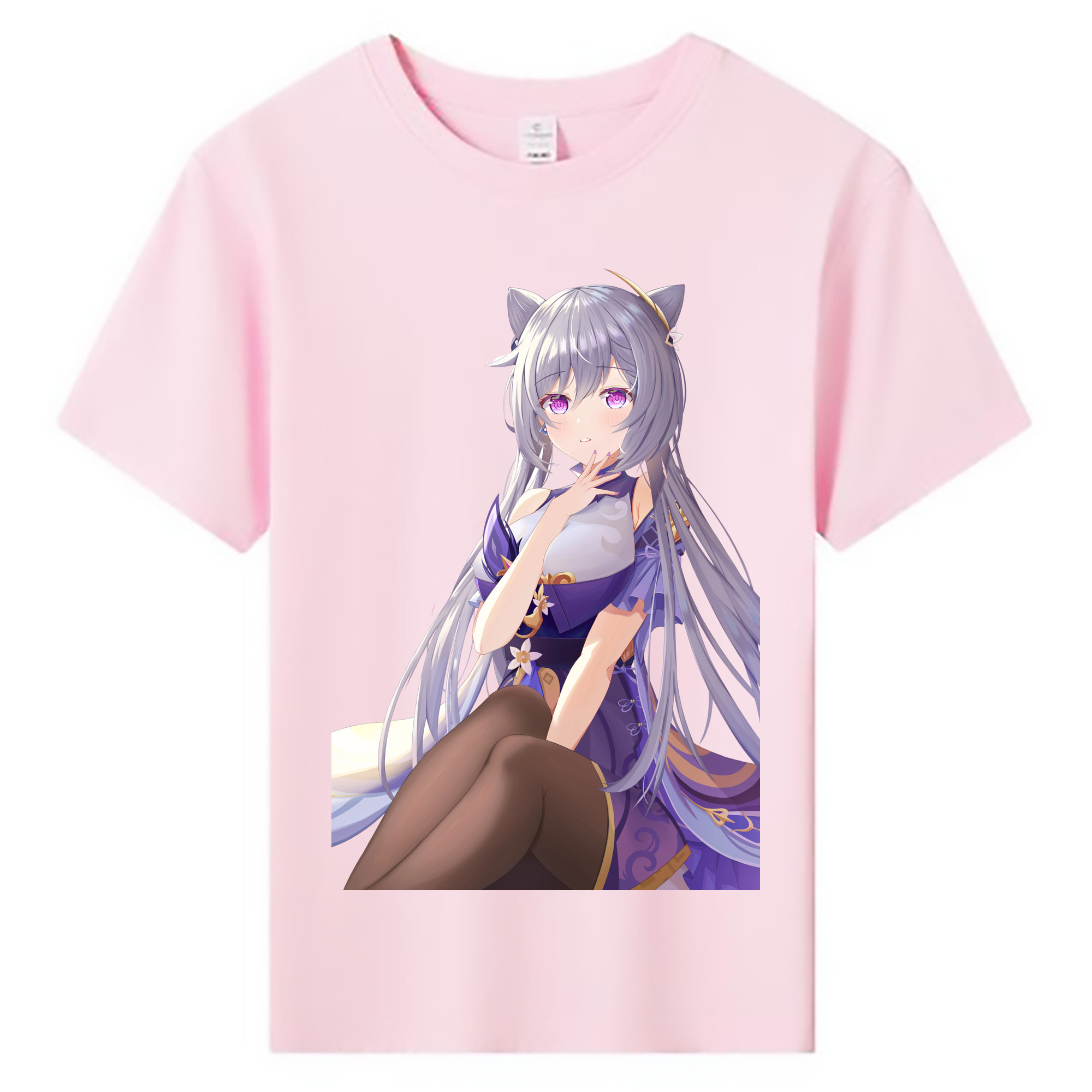 げんし神 刻晴 こくせい genshin Kokusei 綿100％キッズTシャツ（フロントプリント）