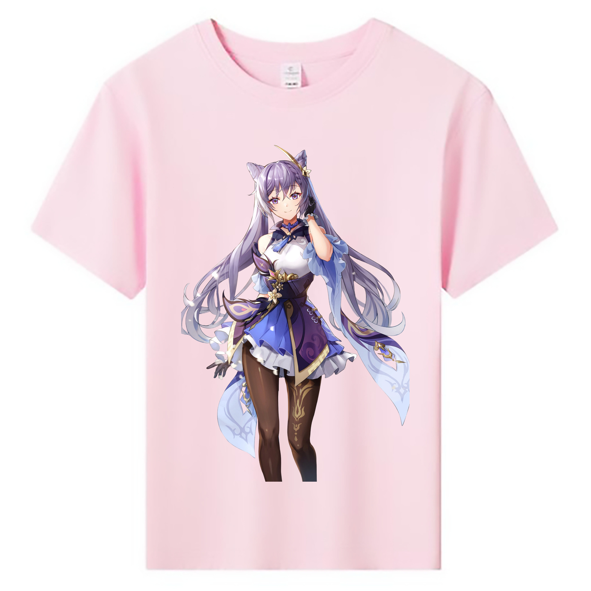 げんし神 刻晴 こくせい genshin Kokusei 綿100％キッズTシャツ（フロントプリント）