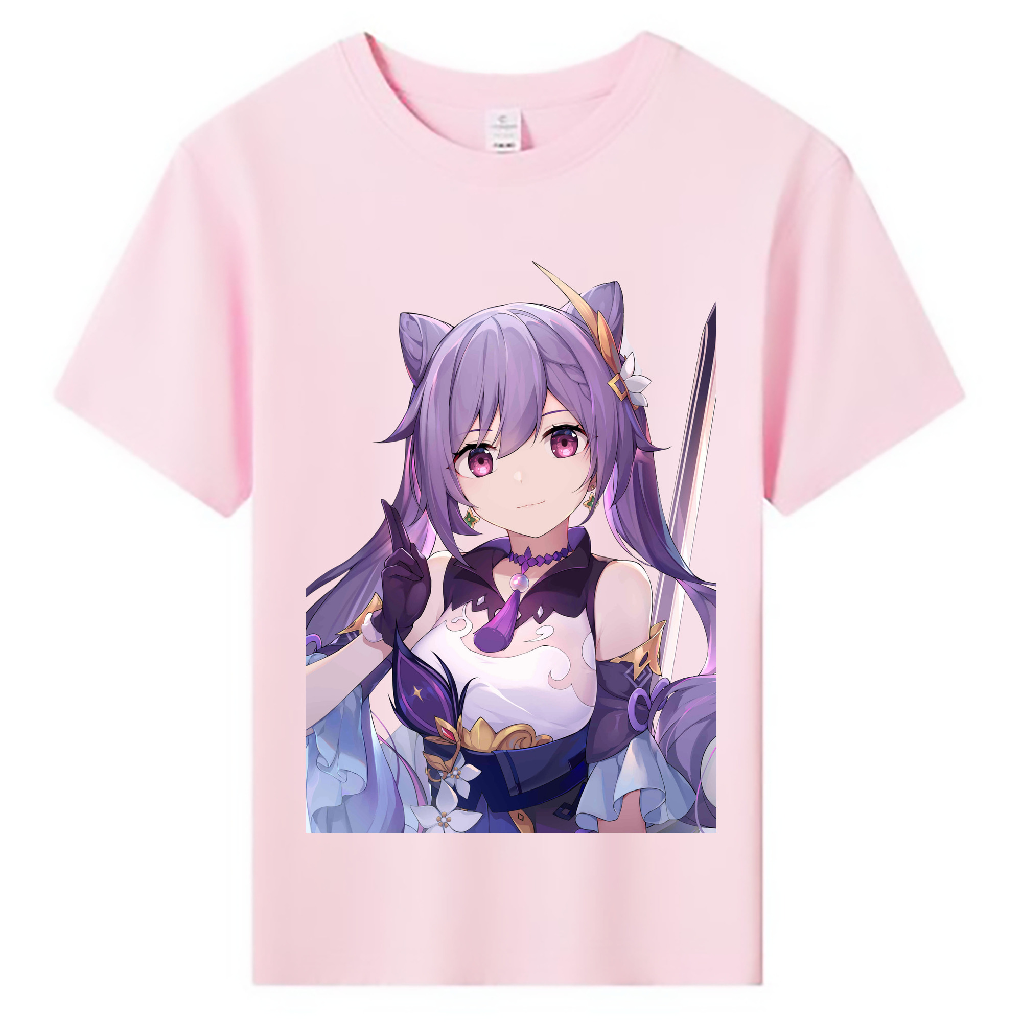 げんし神 刻晴 こくせい genshin Kokusei 綿100％キッズTシャツ（フロントプリント）