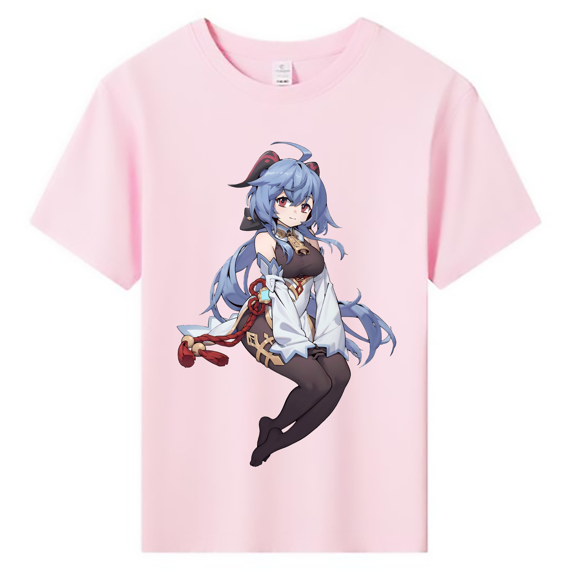 げんし神 甘雨 かんう genshin Ganyu 綿100％キッズTシャツ（フロントプリント）
