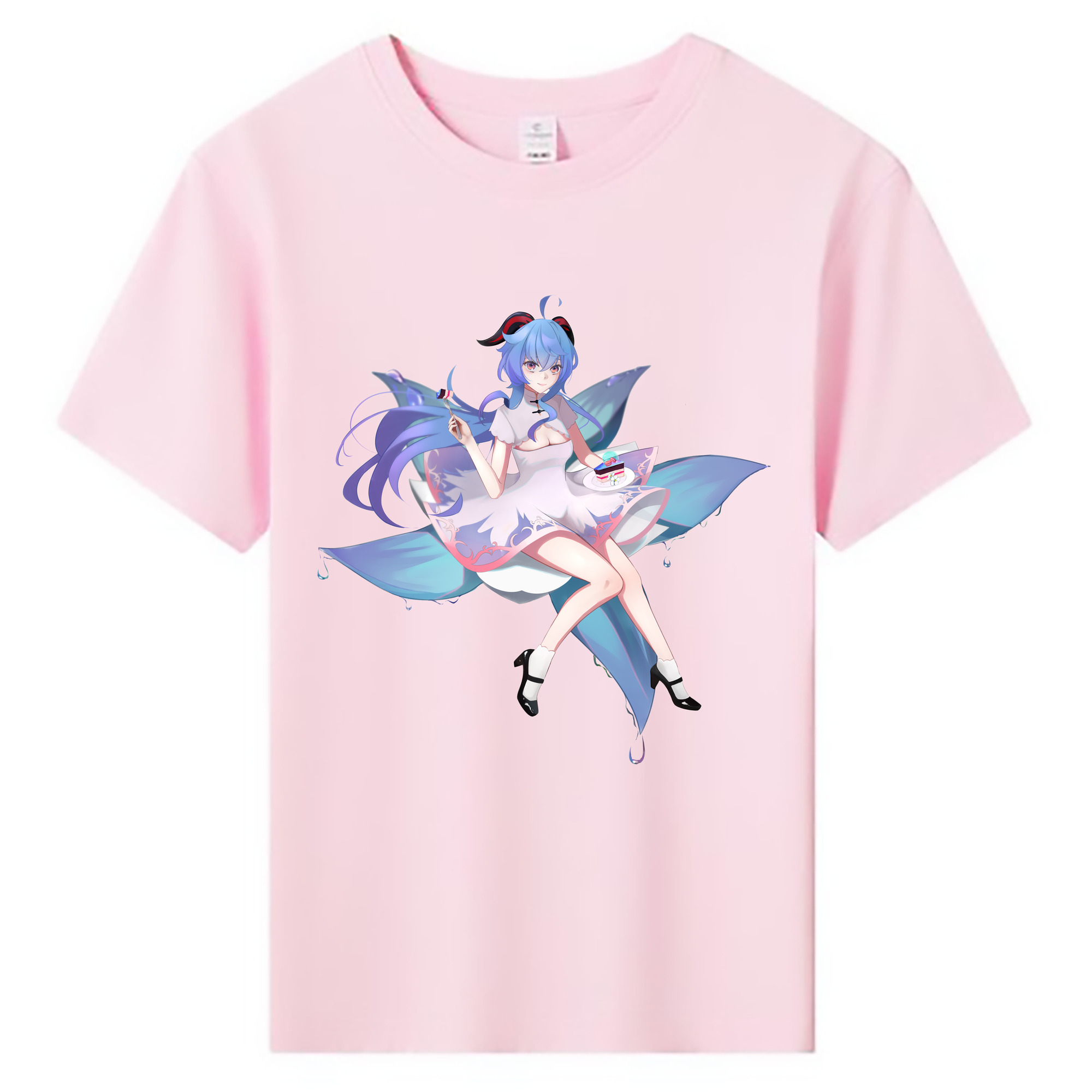 げんし神 甘雨 かんう genshin Ganyu 綿100％キッズTシャツ（フロントプリント）