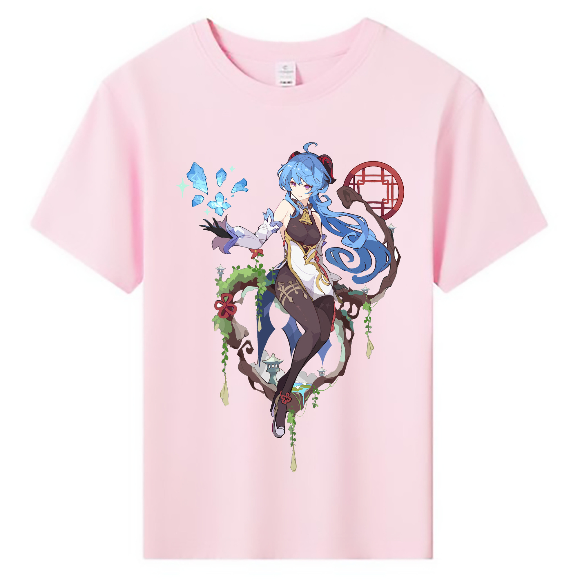 げんし神 甘雨 かんう genshin Ganyu 綿100％キッズTシャツ（フロントプリント）