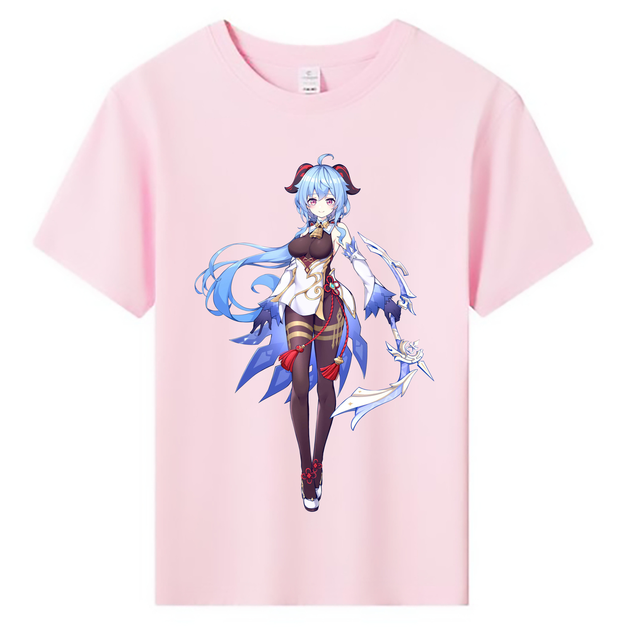 げんし神 甘雨 かんう genshin Ganyu 綿100％キッズTシャツ（フロントプリント）