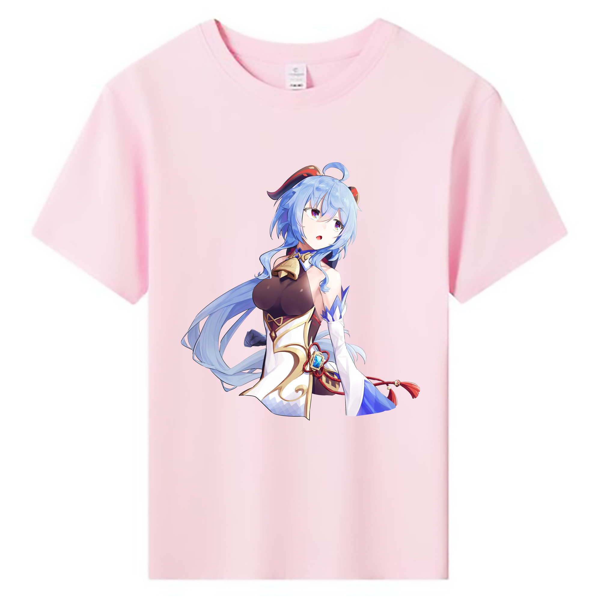 げんし神 甘雨 かんう genshin Ganyu 綿100％キッズTシャツ（フロントプリント）